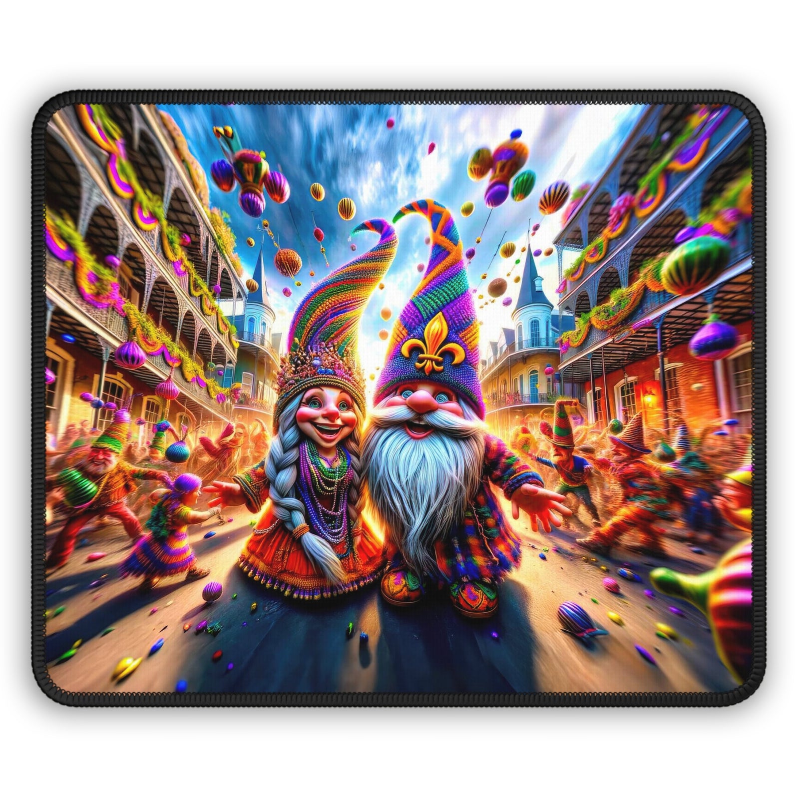 Alfombrilla de ratón para juegos Mardi Gras Daydream en el barrio francés
