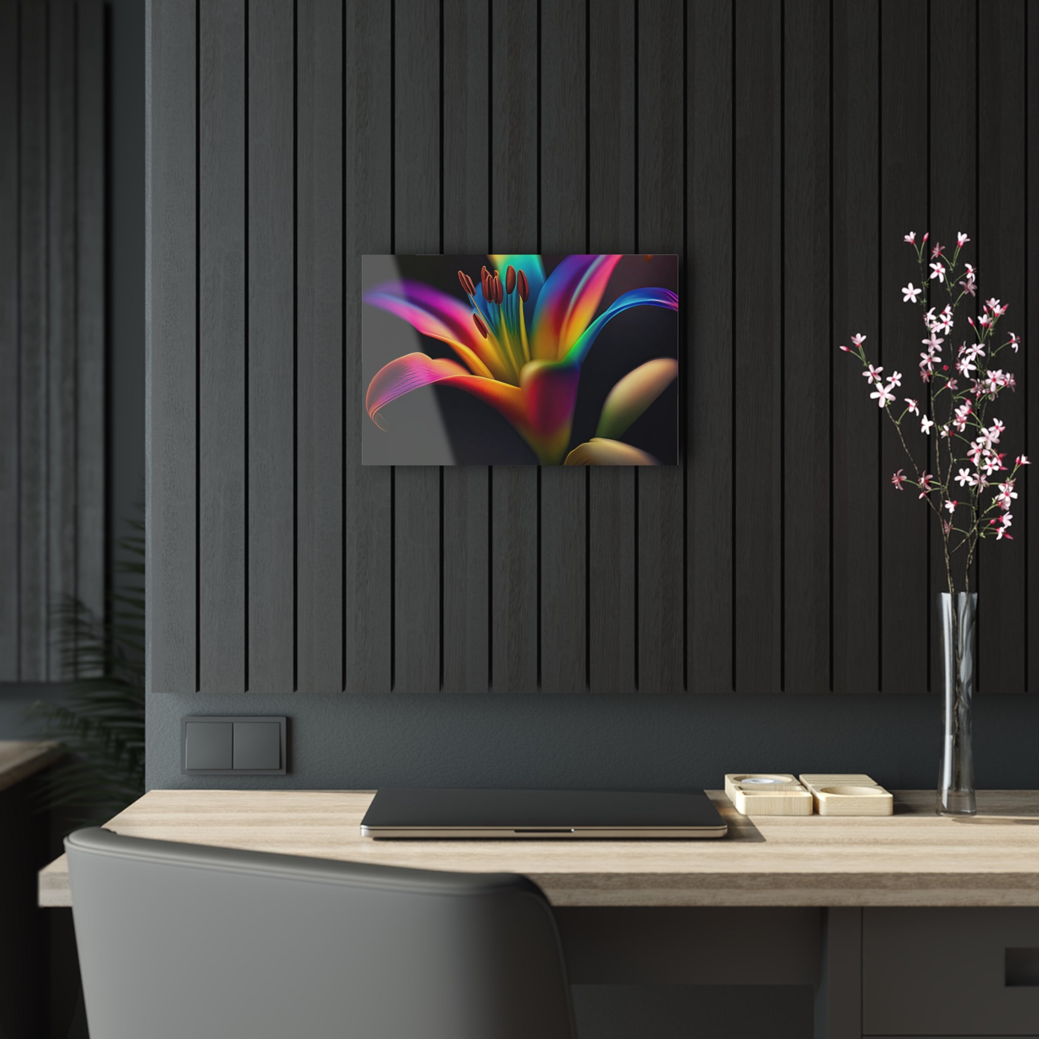Impression sur Acrylique: Rainbow Lily Delight