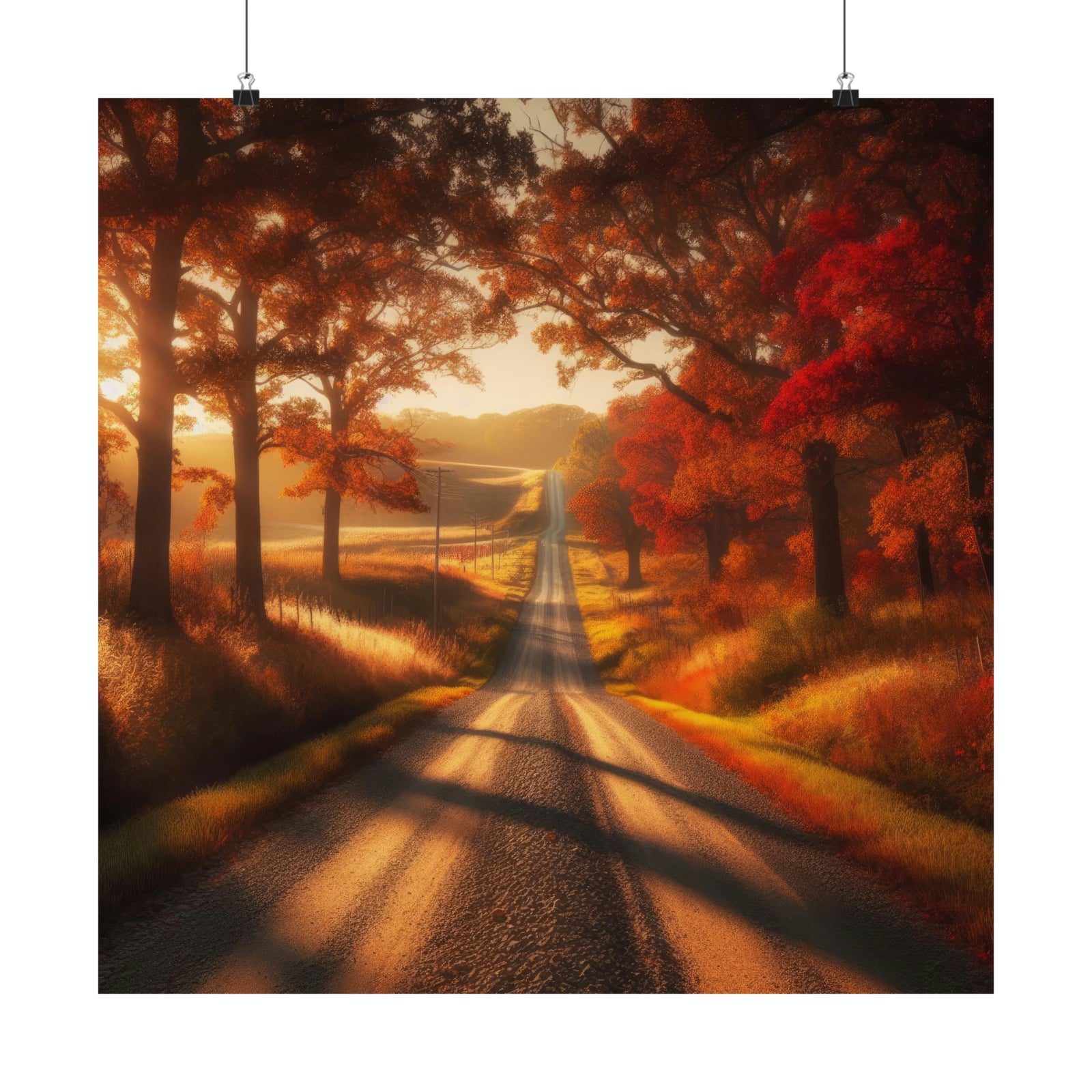 Promenade d'automne enchantée Poster