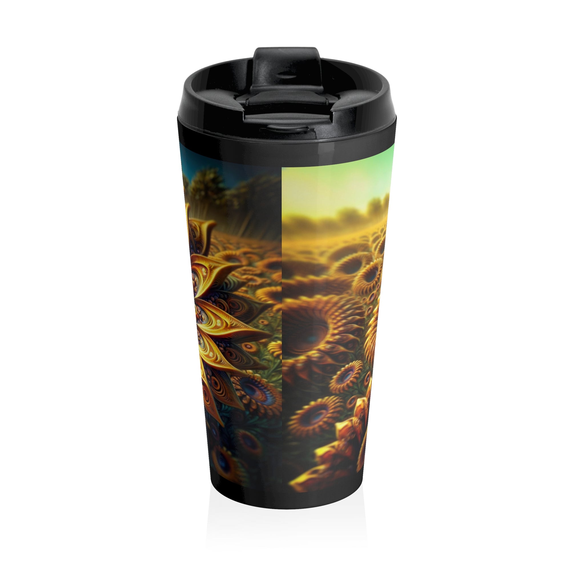 Fractal de floración infinita Taza de viaje