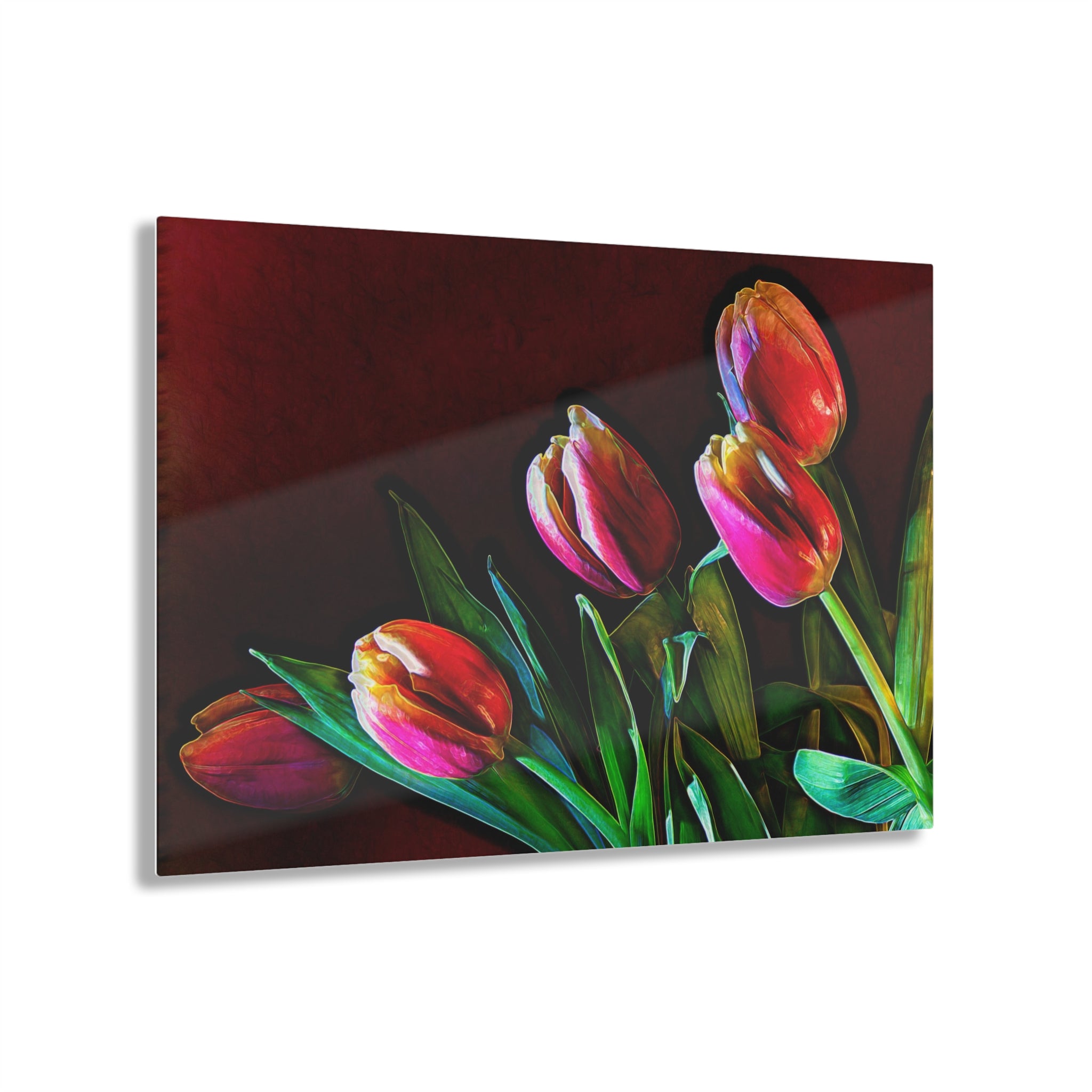 Impresión incandescente con trazado de tulipán