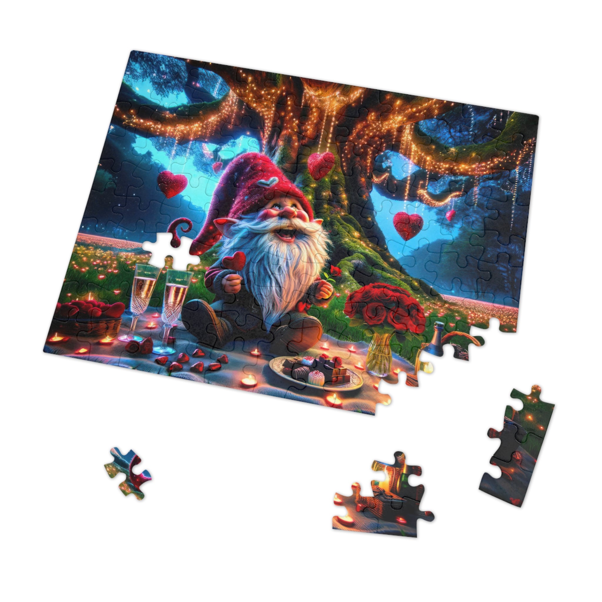 Valentine's with the Whimsical Forest Gnome Jigsaw Puzzle