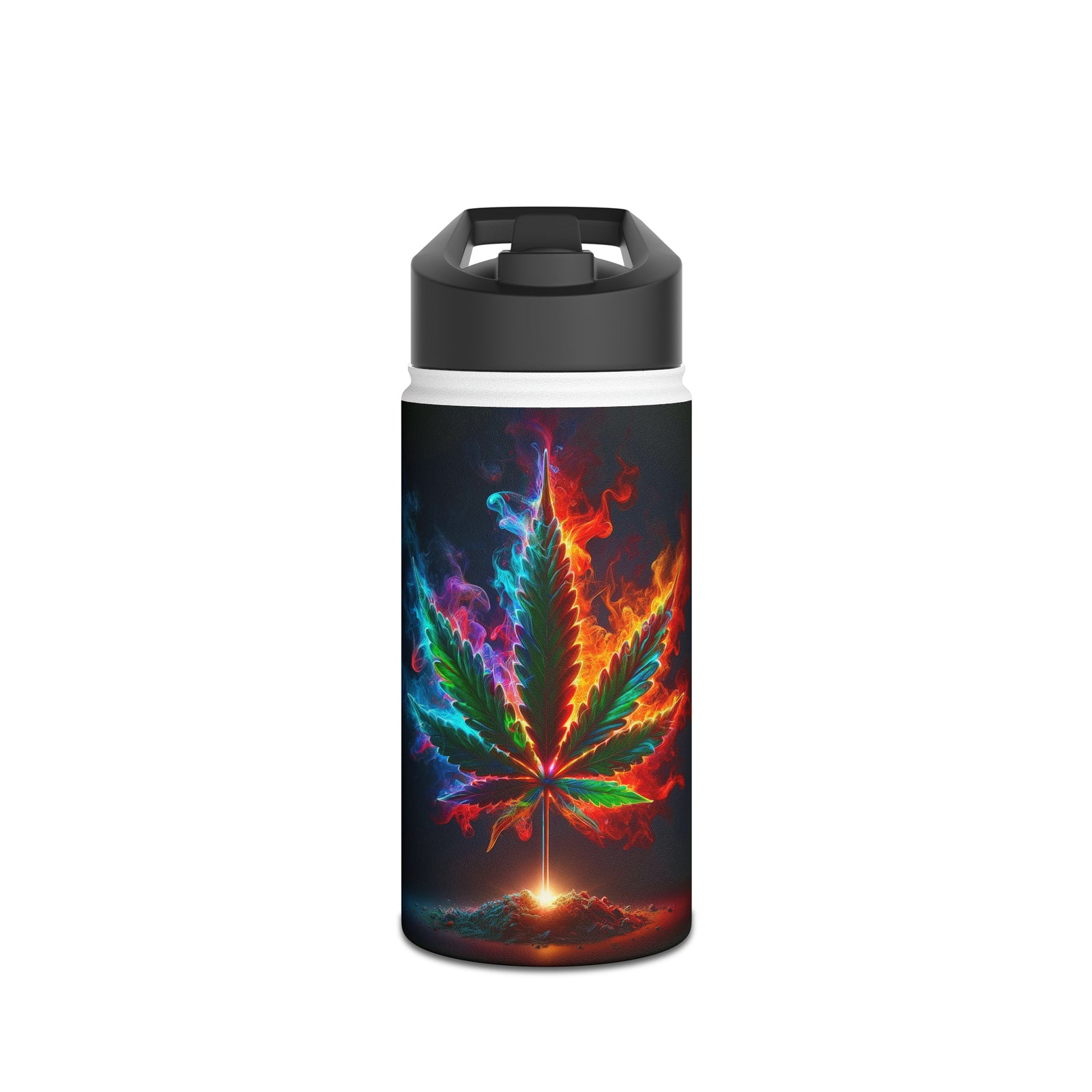 Flames of Tranquility Stainless Steel Water Bottle, Standard Lid
