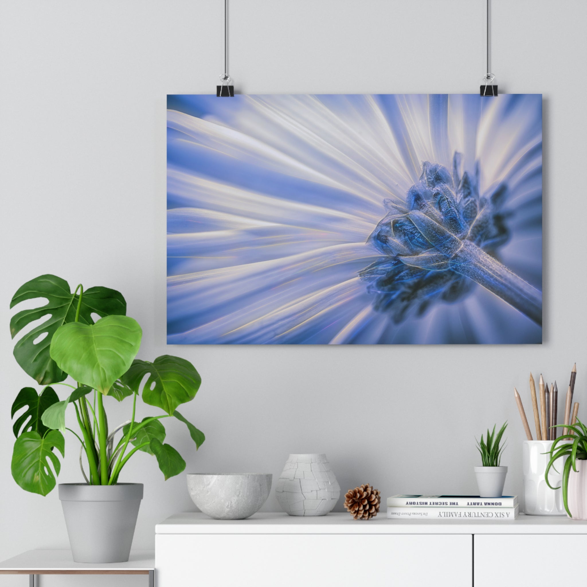 Dreamy Chrysanthemum Blues Art Print