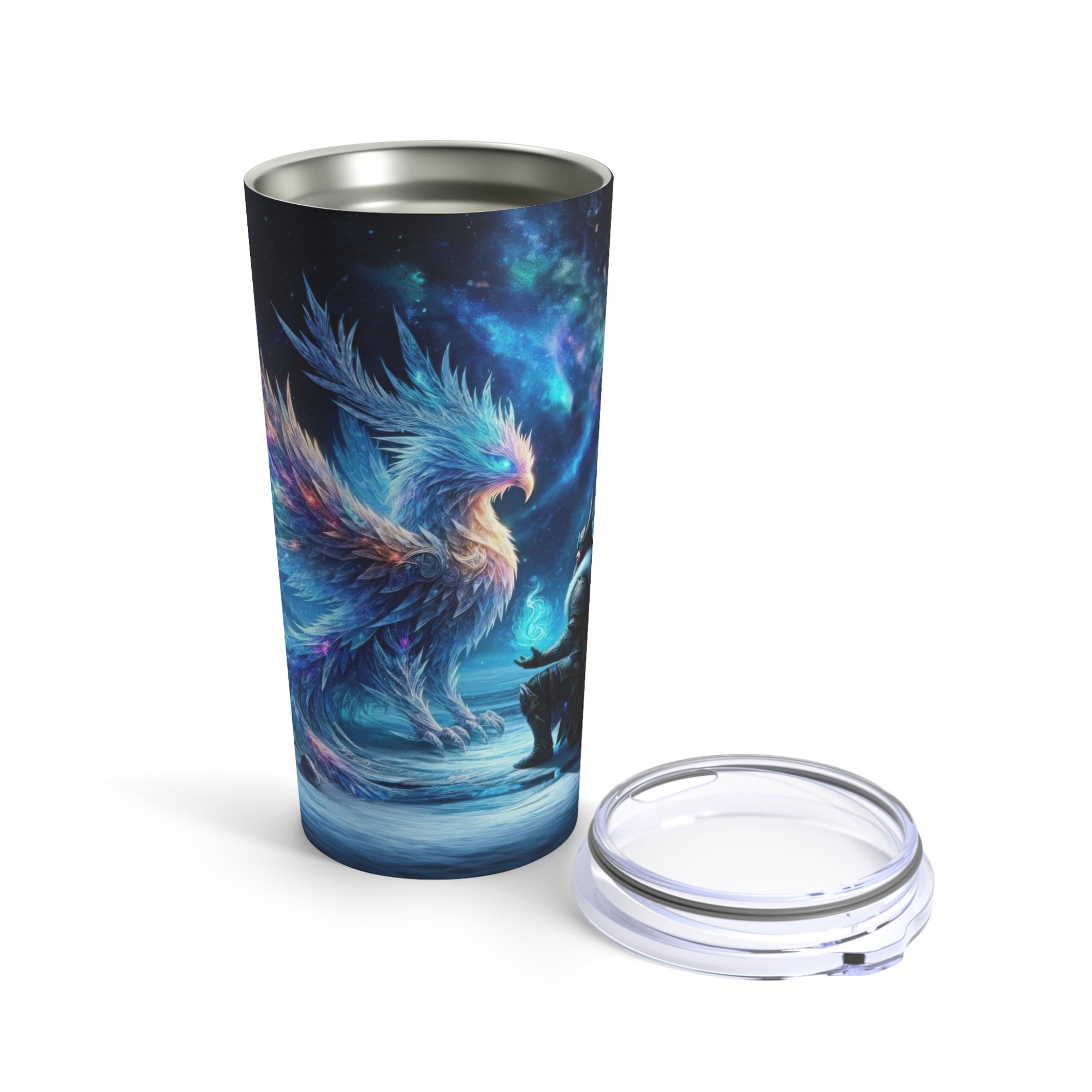 Soberano de Escarcha Galáctica y el Fénix Cósmico Vaso 20oz