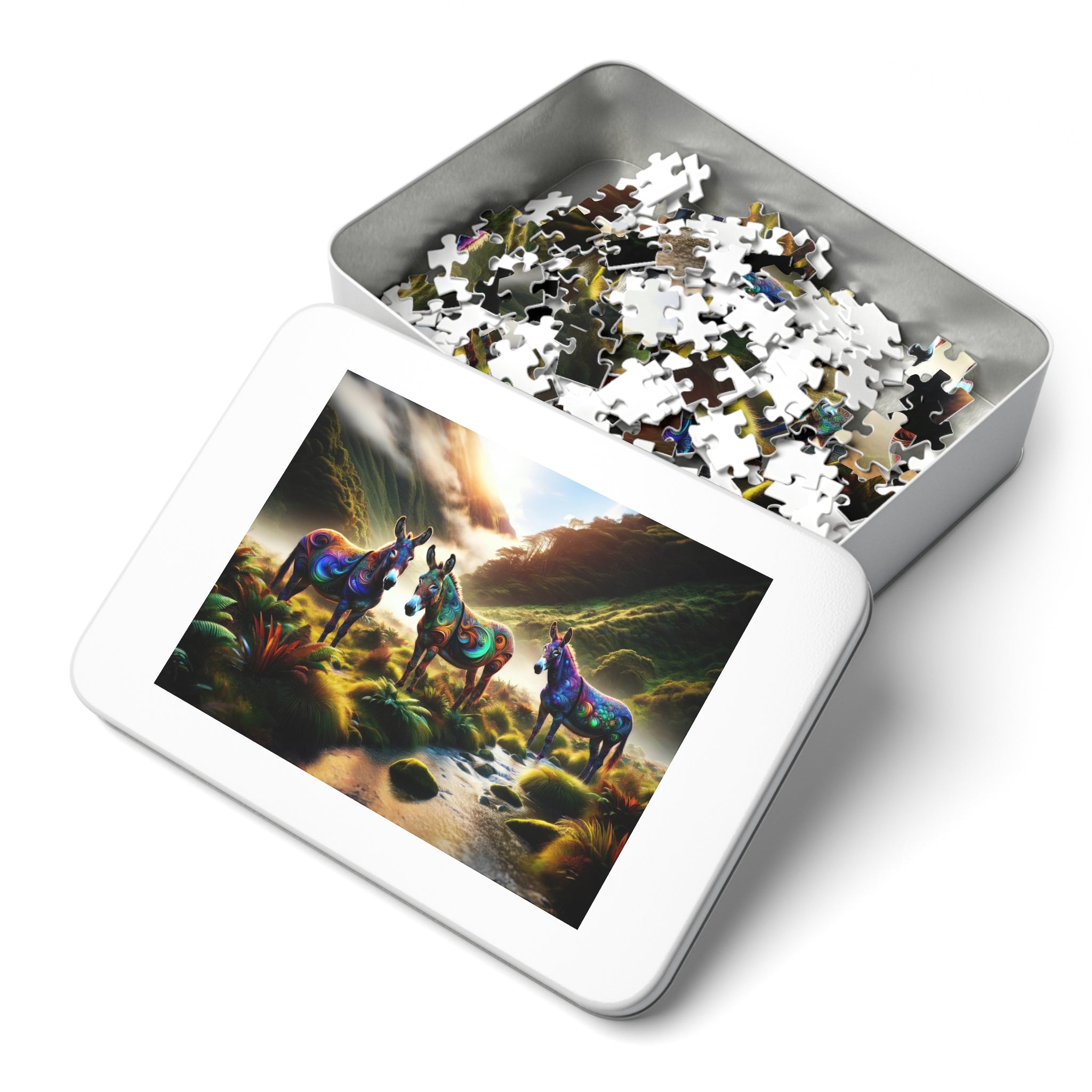 Donkeys of the Mystic Vale Jigsaw Puzzle