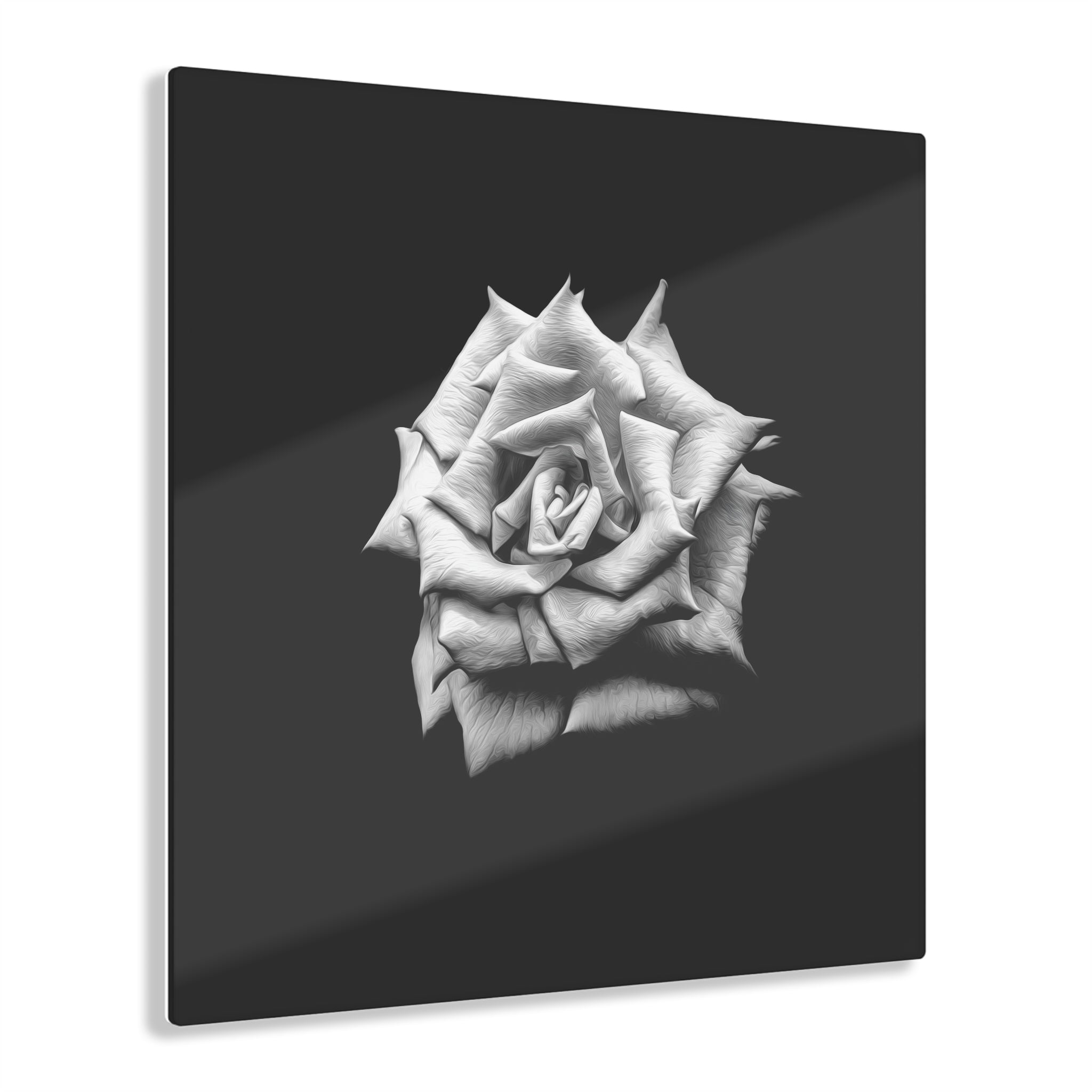 Une rose seule Impression sur Acrylique