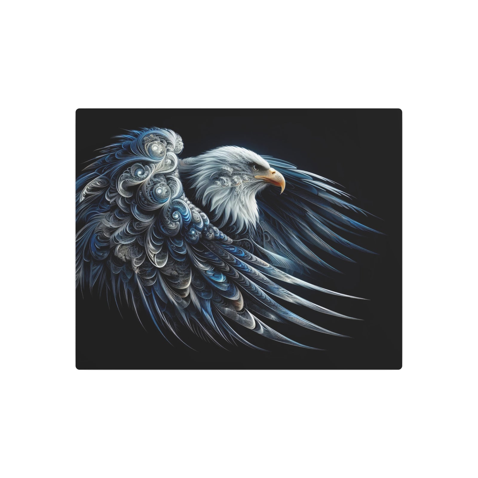 Ecos del arte del águila en metal