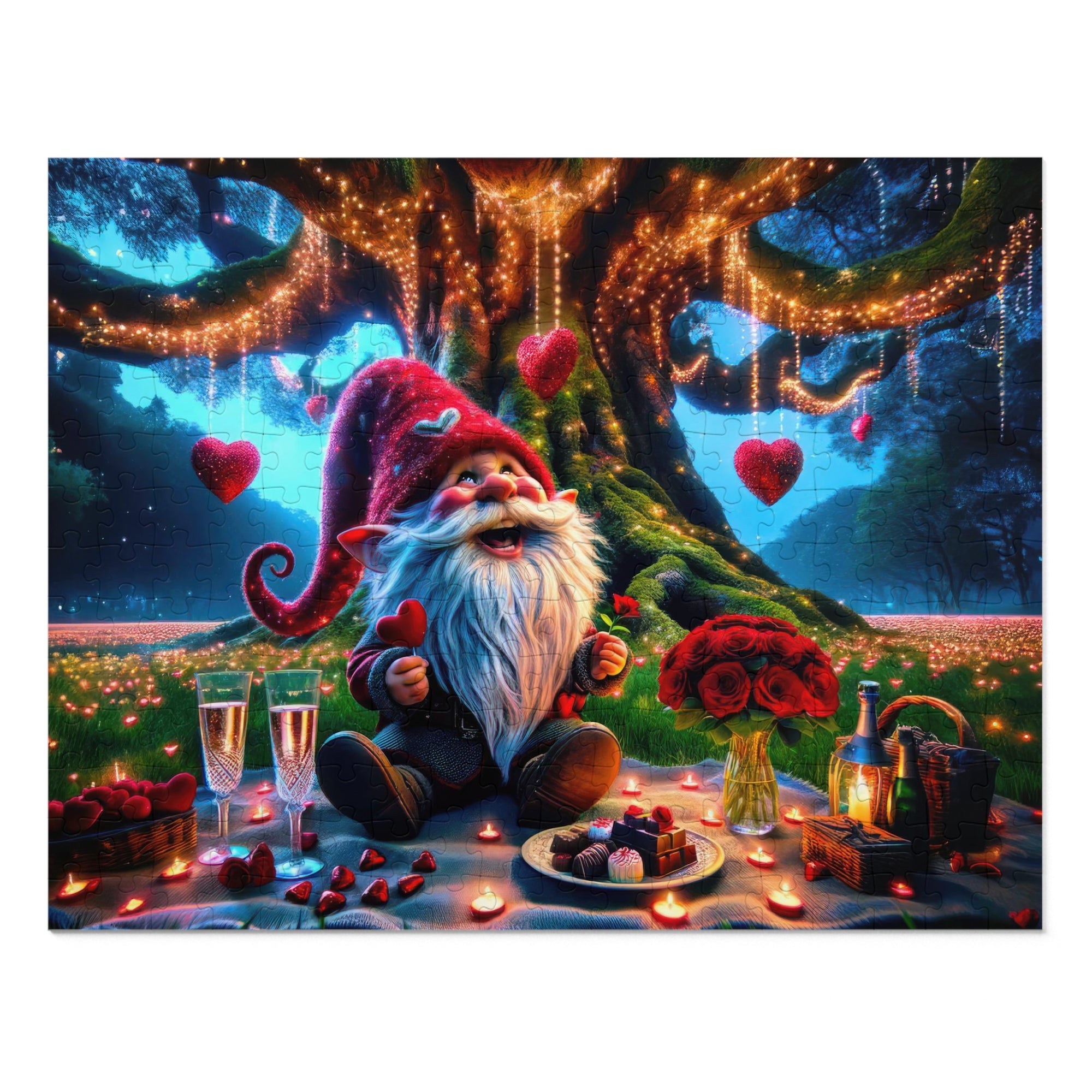 Valentine's with the Whimsical Forest Gnome Jigsaw Puzzle