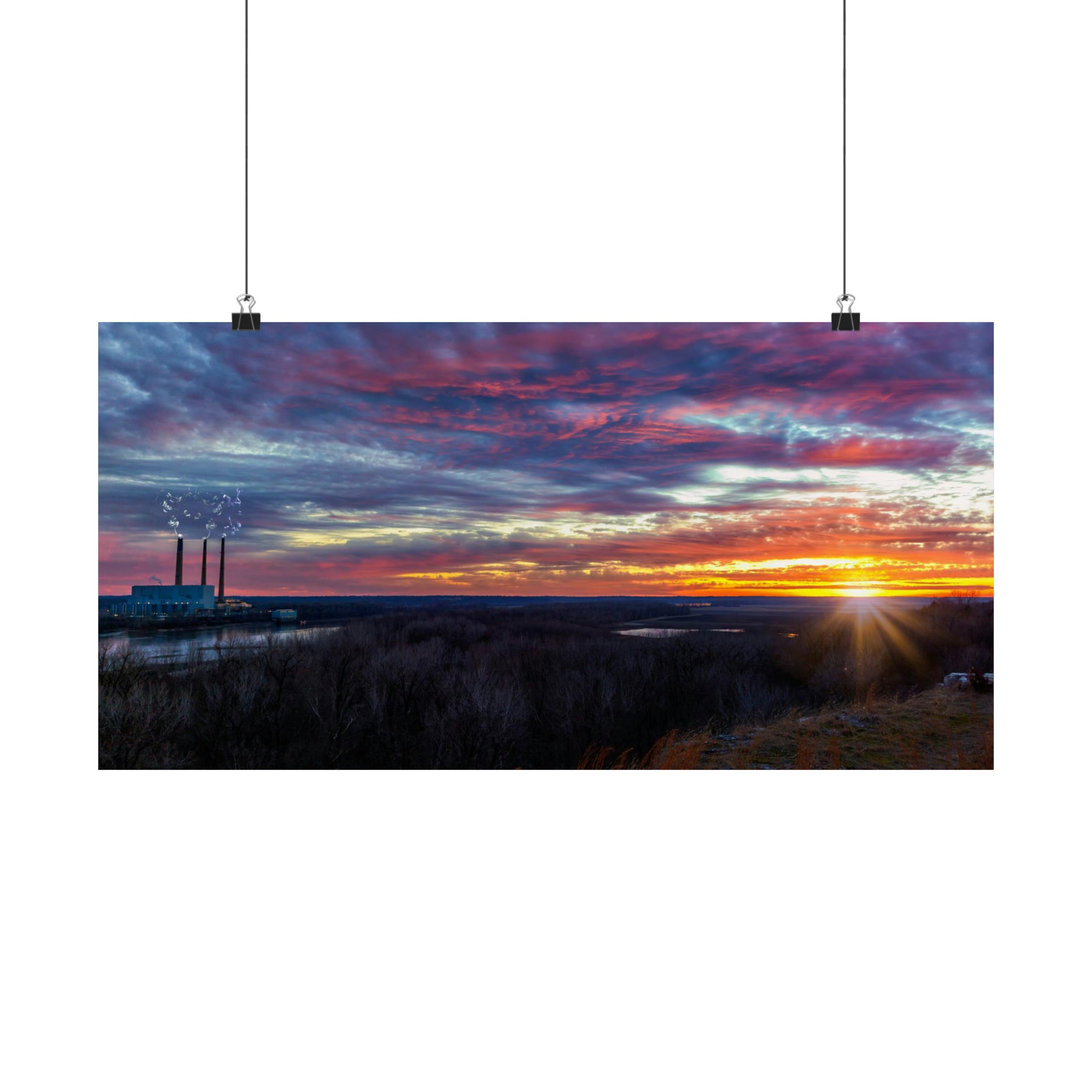 Coucher de soleil surplombant le Klondike 1-13-21 Poster