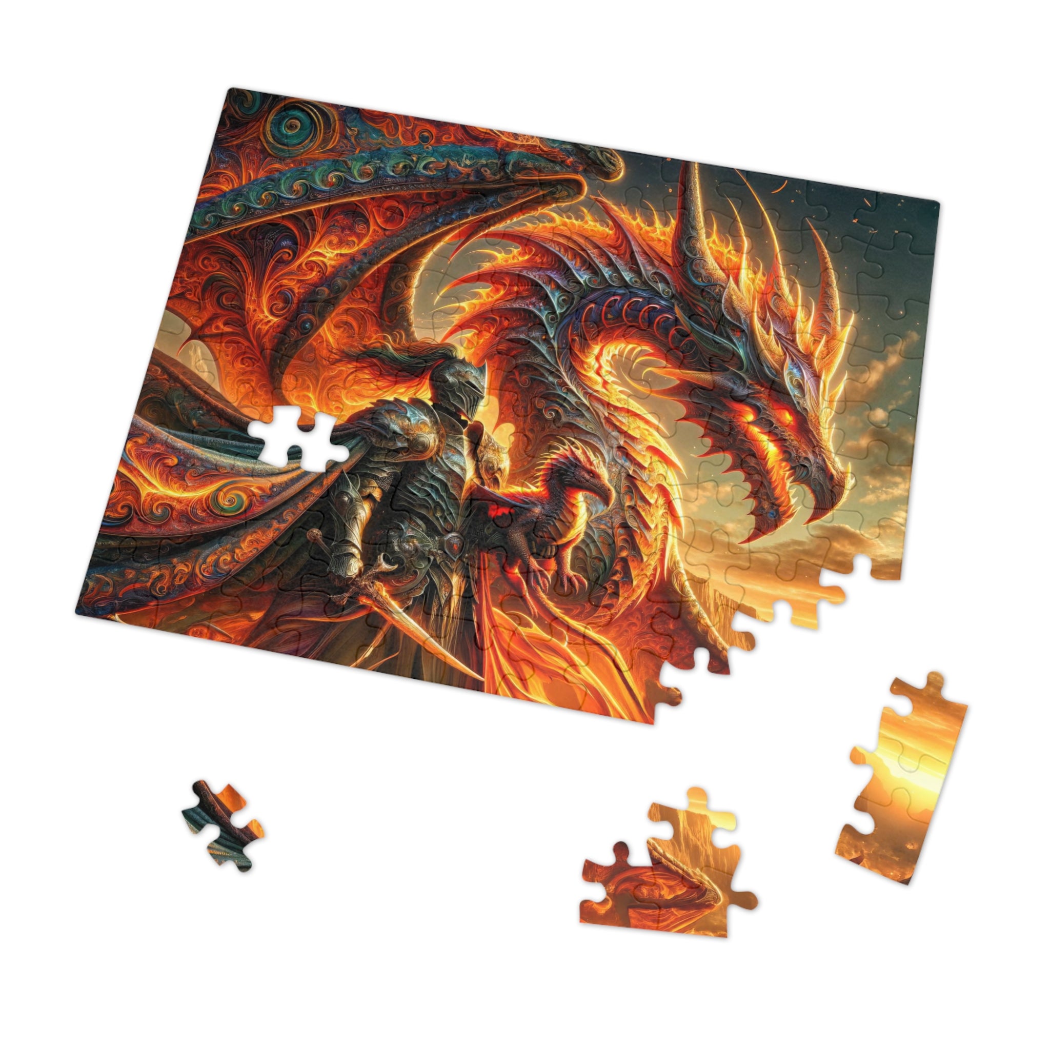 Golden Twilight Guardians Jigsaw Puzzle