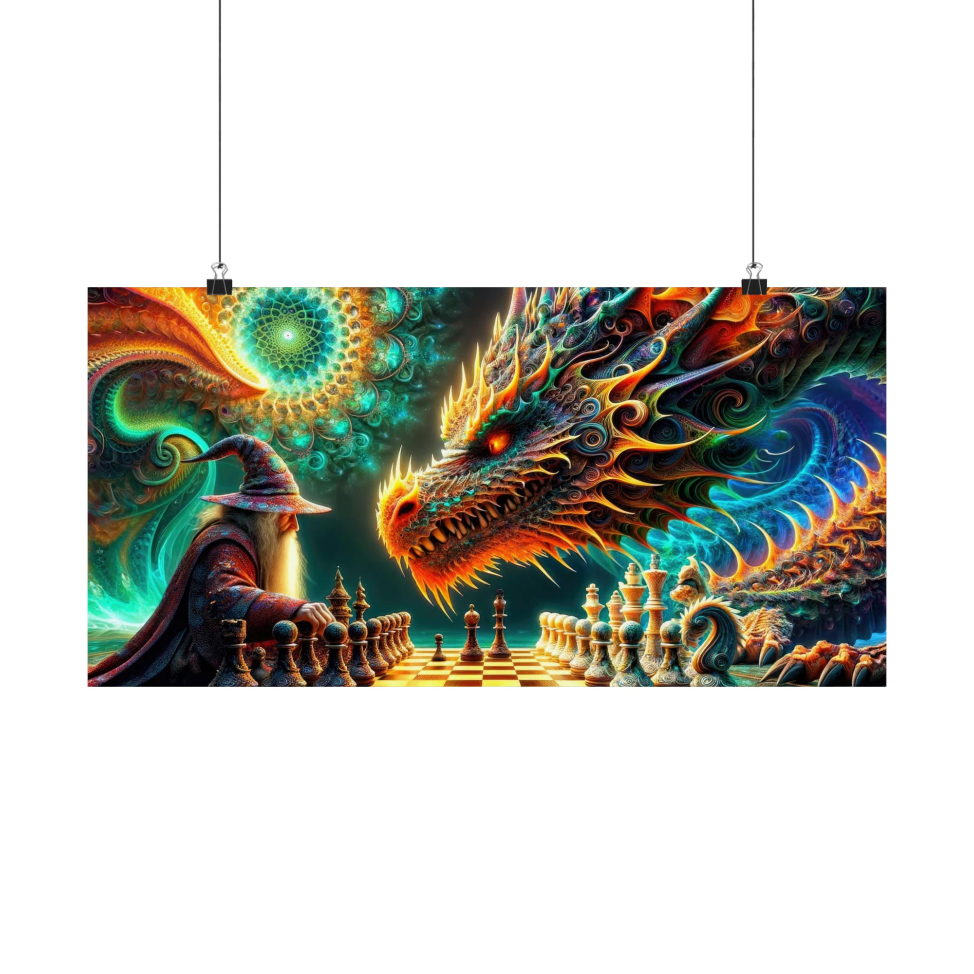 Échec et mat du dragon cosmique Poster