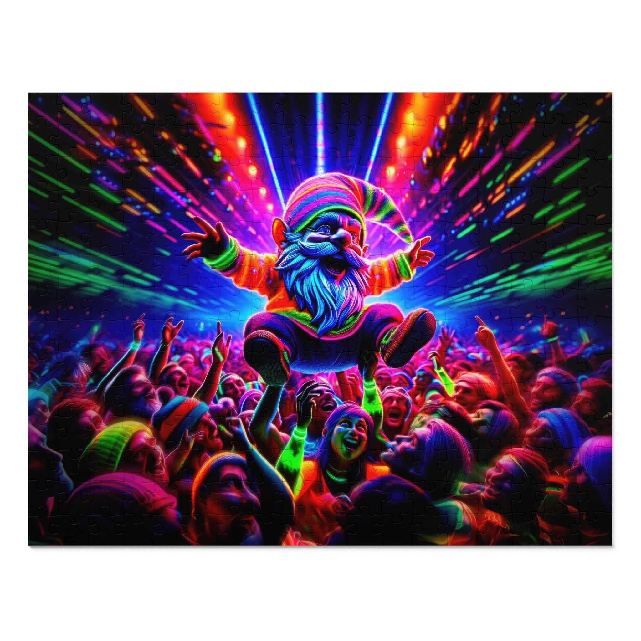 Underground Rave Gnome Jigsaw Puzzle