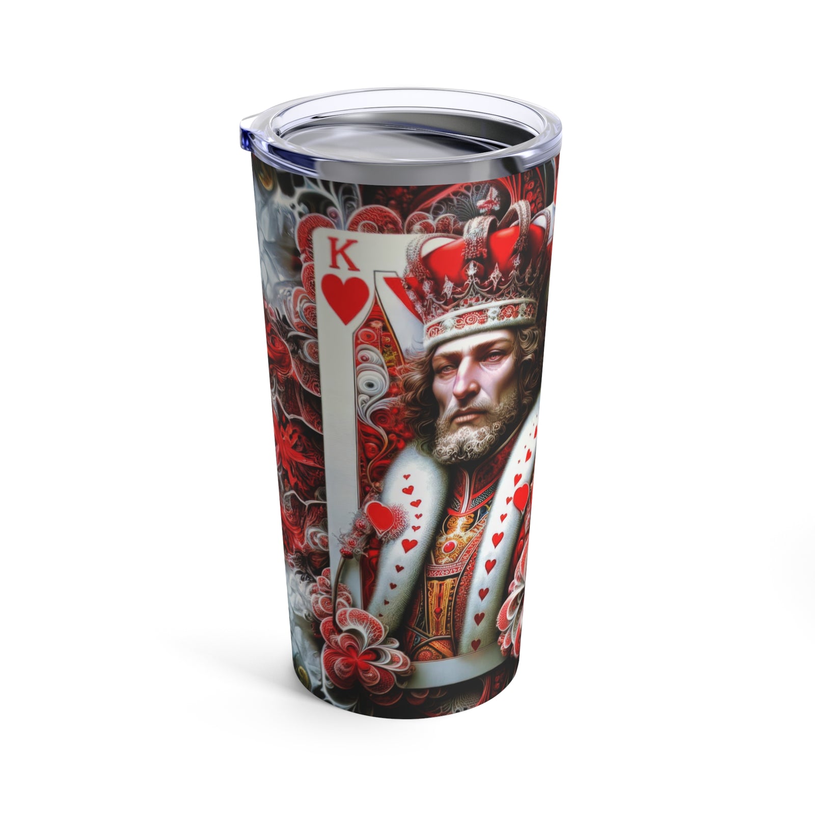 The King and Queen of Hearts' Embrace Tumbler 20oz