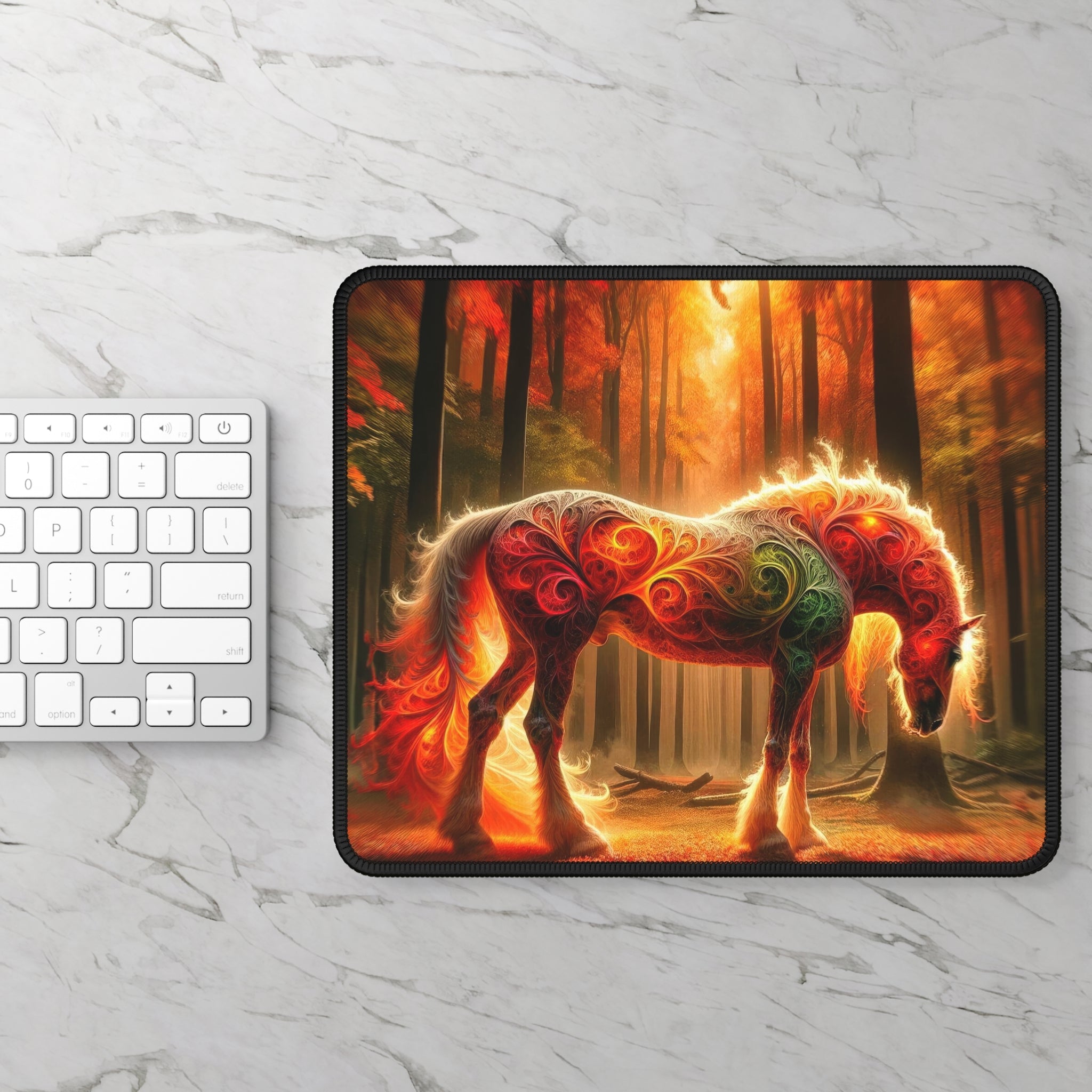 The Incandescent Steed Gaming Mouse Pad