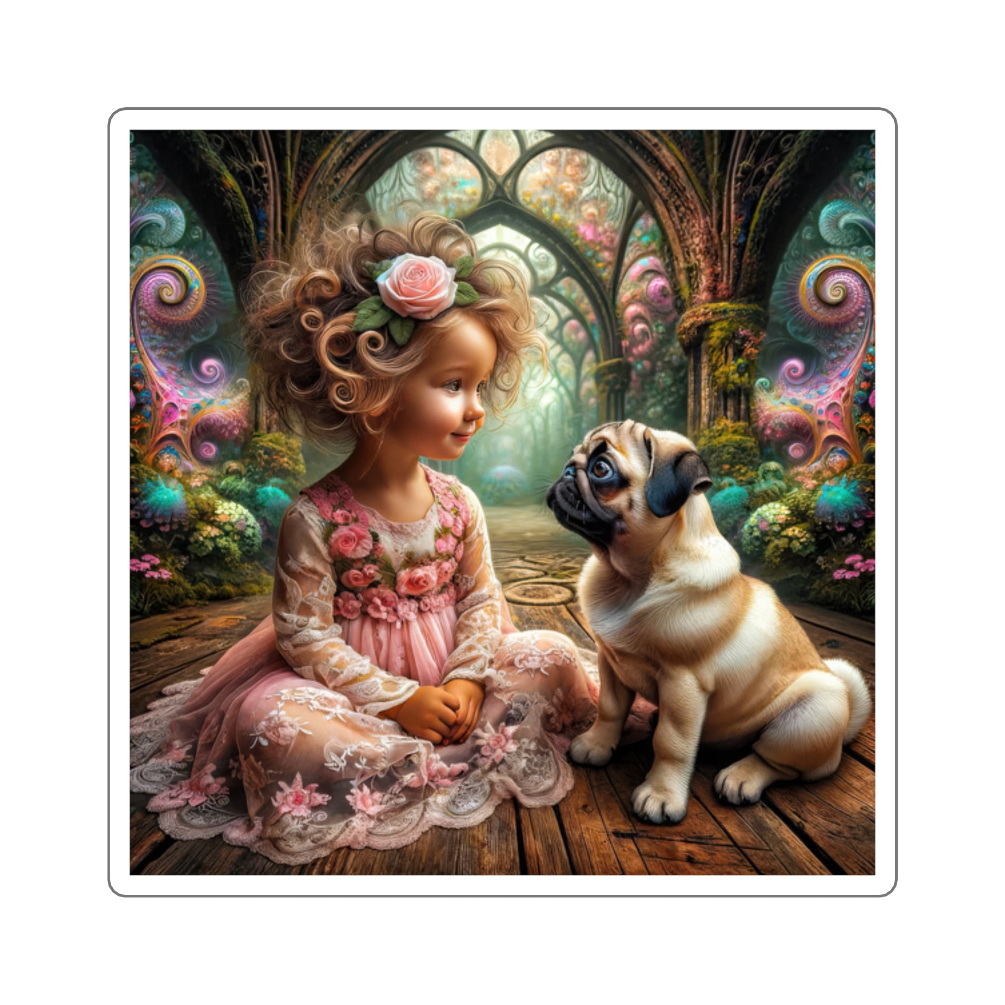 Twirls of Tenderness Stickers