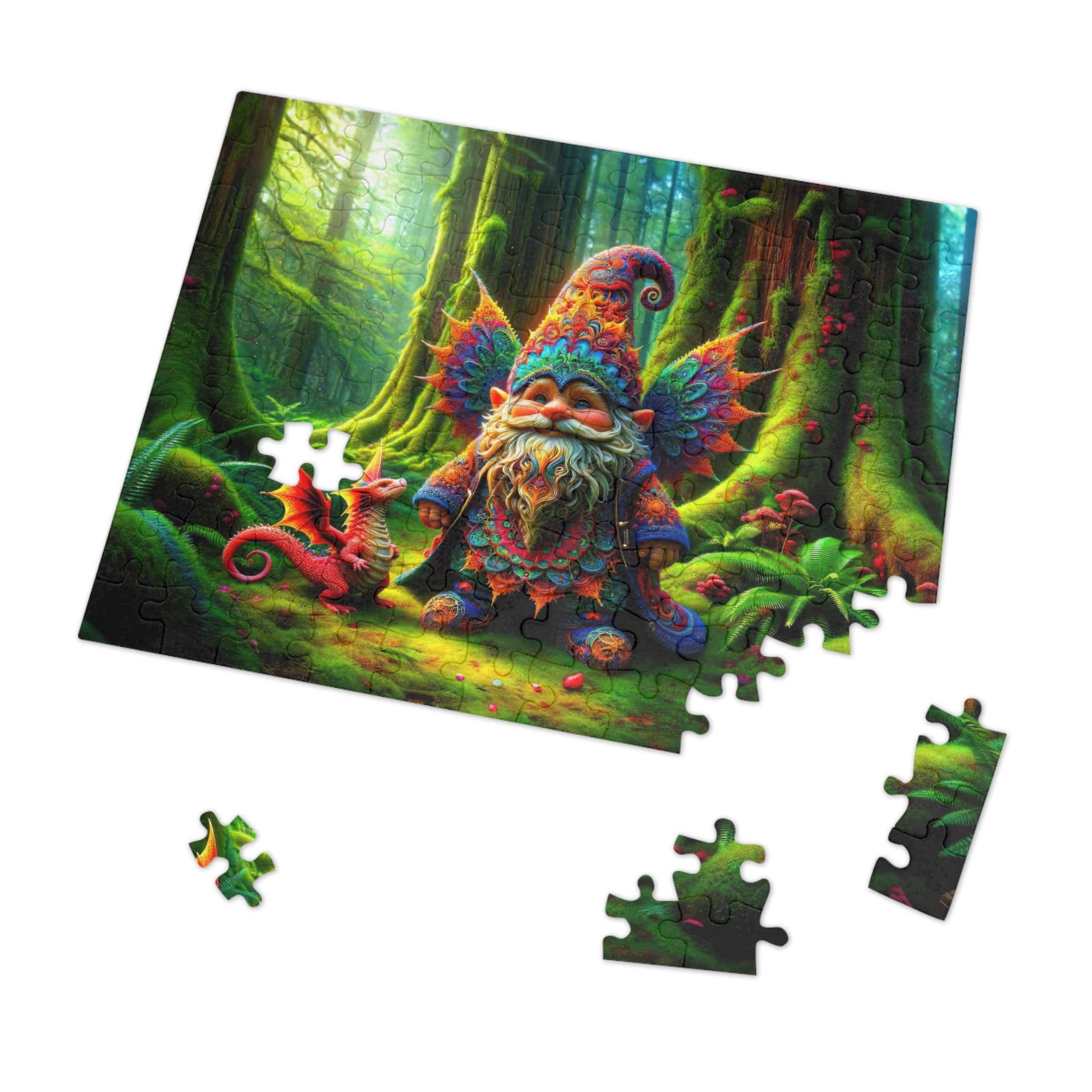 Puzzle El mentor místico del bosque fractal