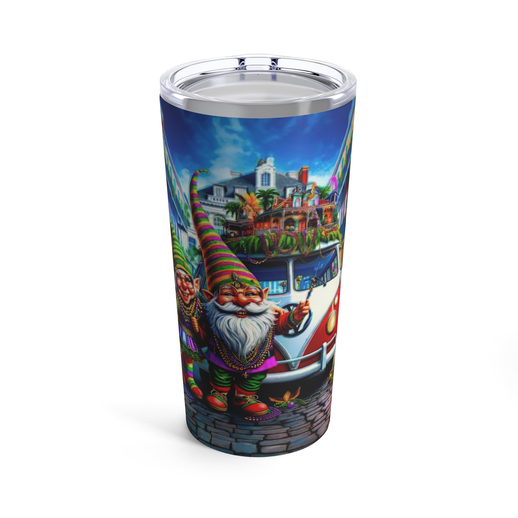 Vaso de vacaciones de Mardi Gras de Lillianna y Hemsworth, 20 oz