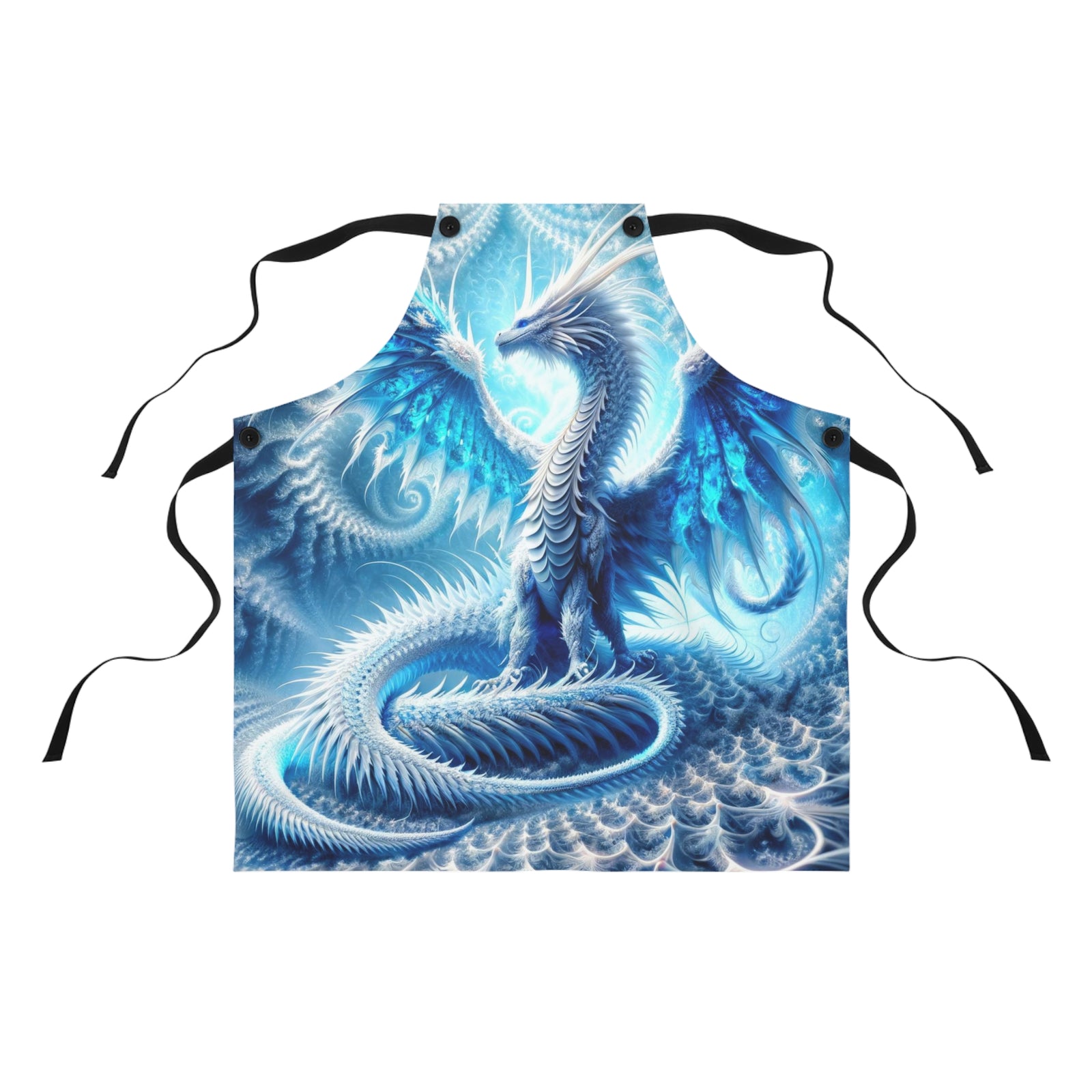 The Fractal Frost Dragon Apron (AOP)