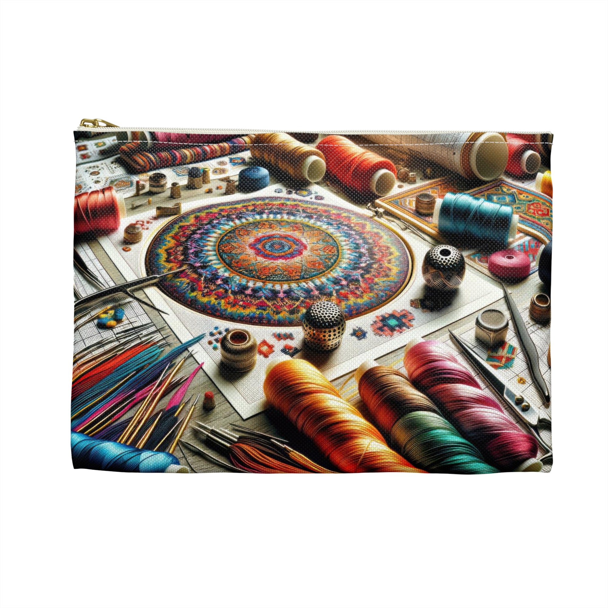 Mandala Stitching Workspace Accessory Pouch