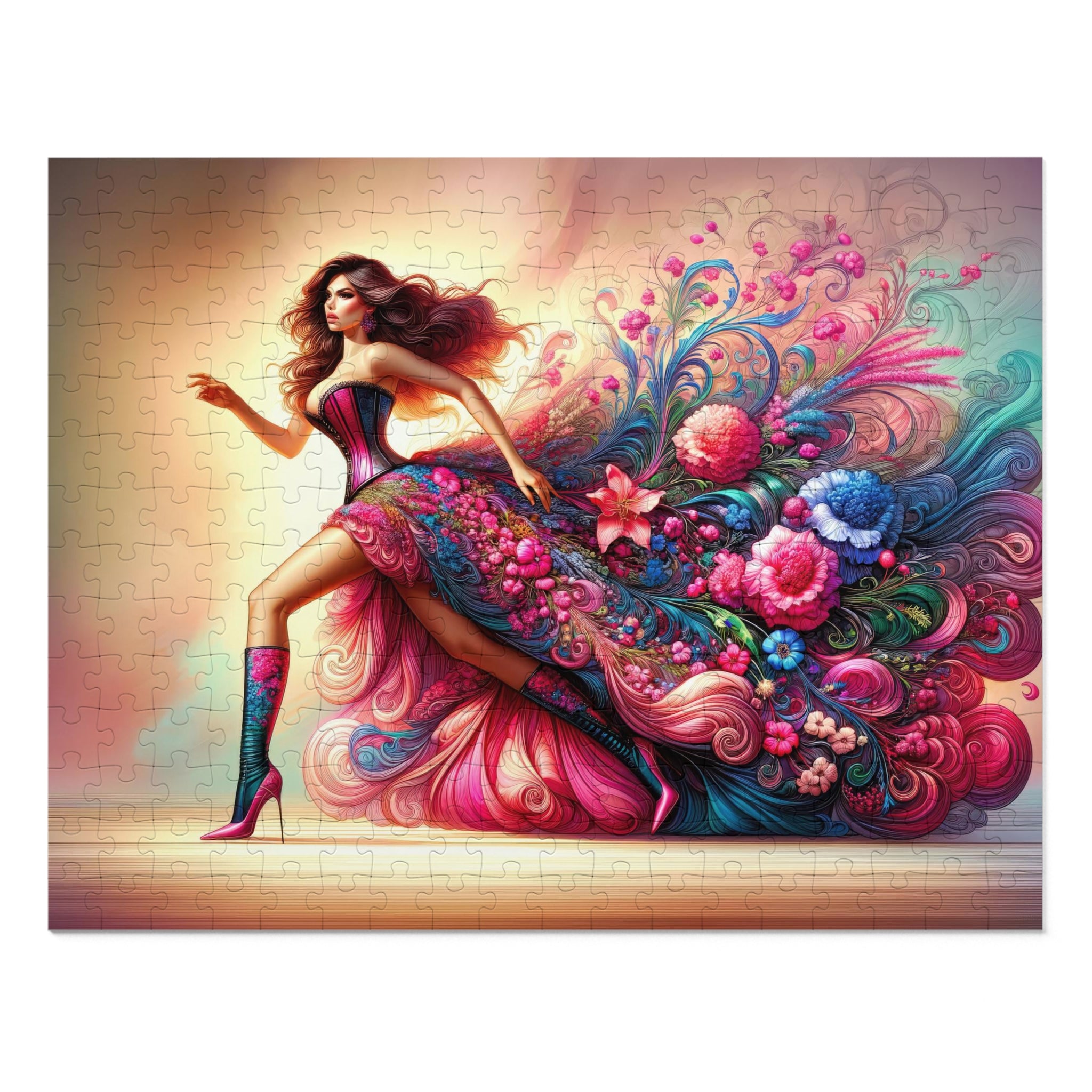 Floral Elegance in Motion Jigsaw Puzzle