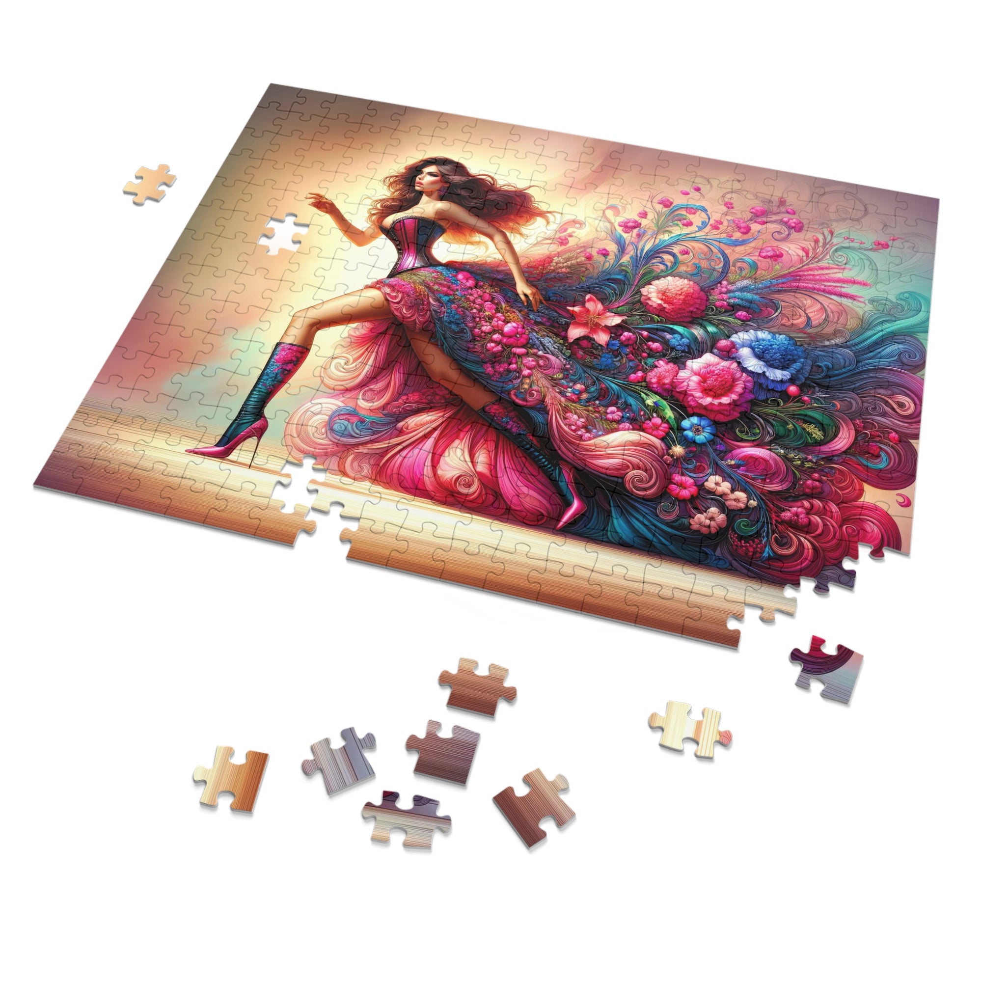 Floral Elegance in Motion Jigsaw Puzzle