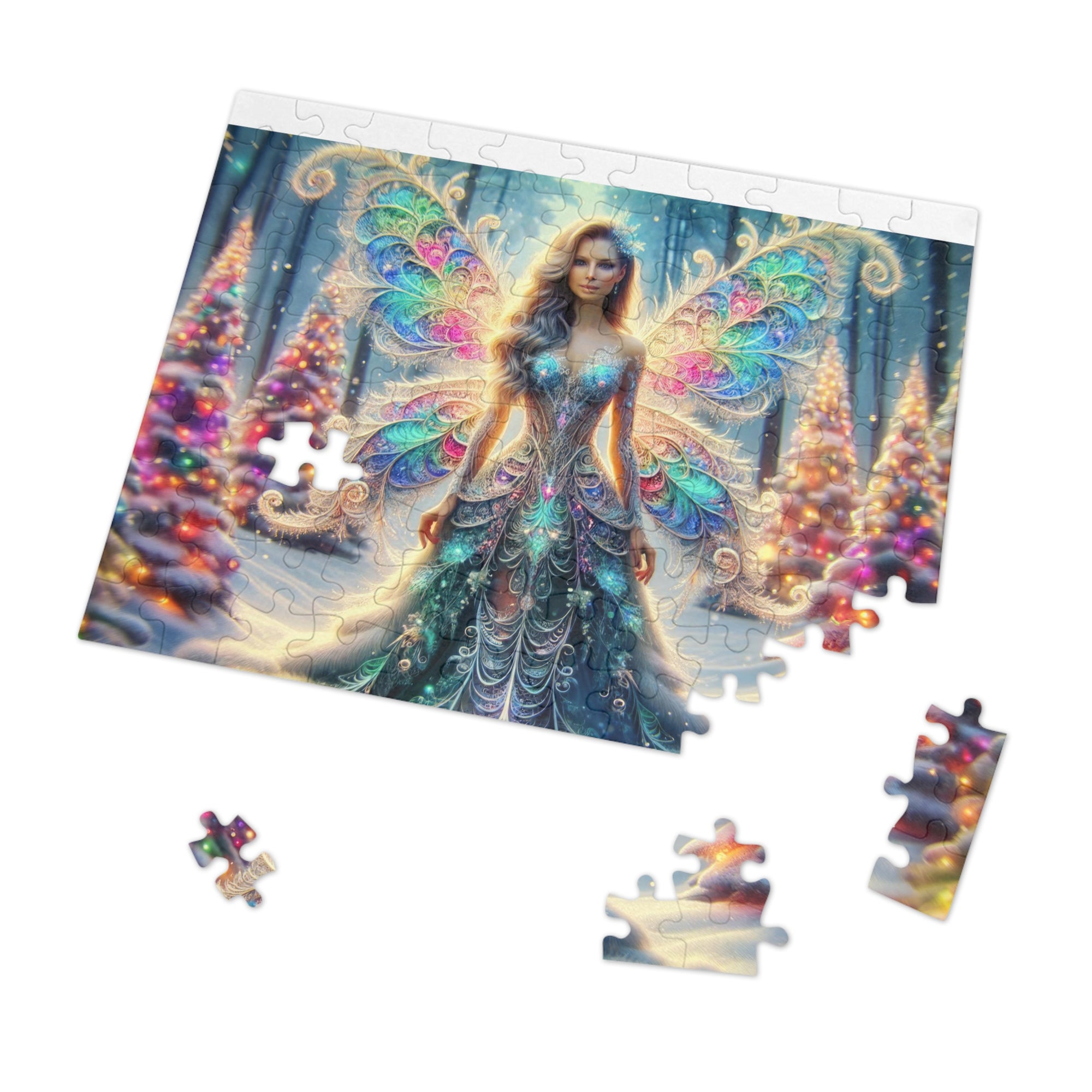 Enchanted Fractal Frost Jigsaw Puzzle