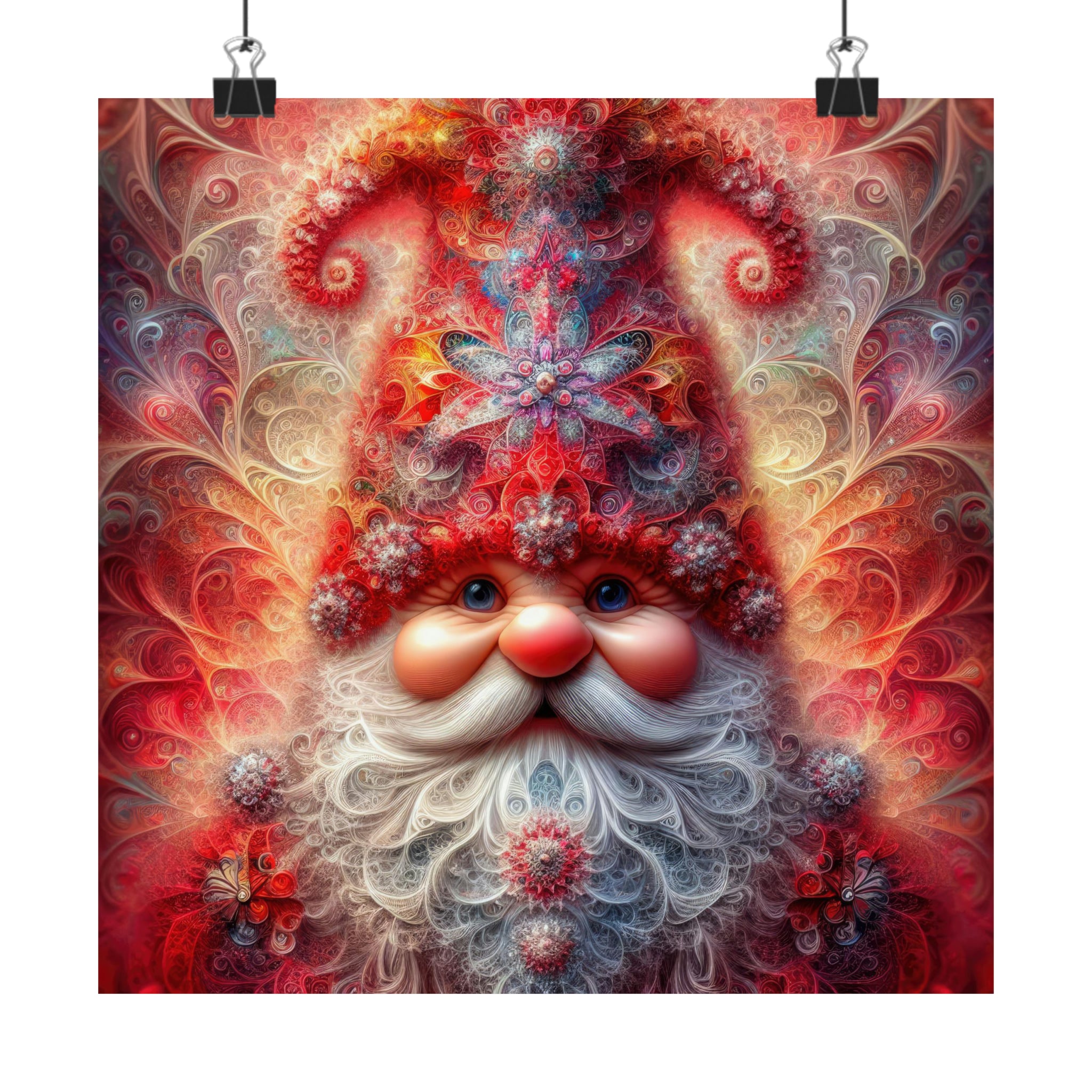 Póster Fractal Santo del invierno caprichoso