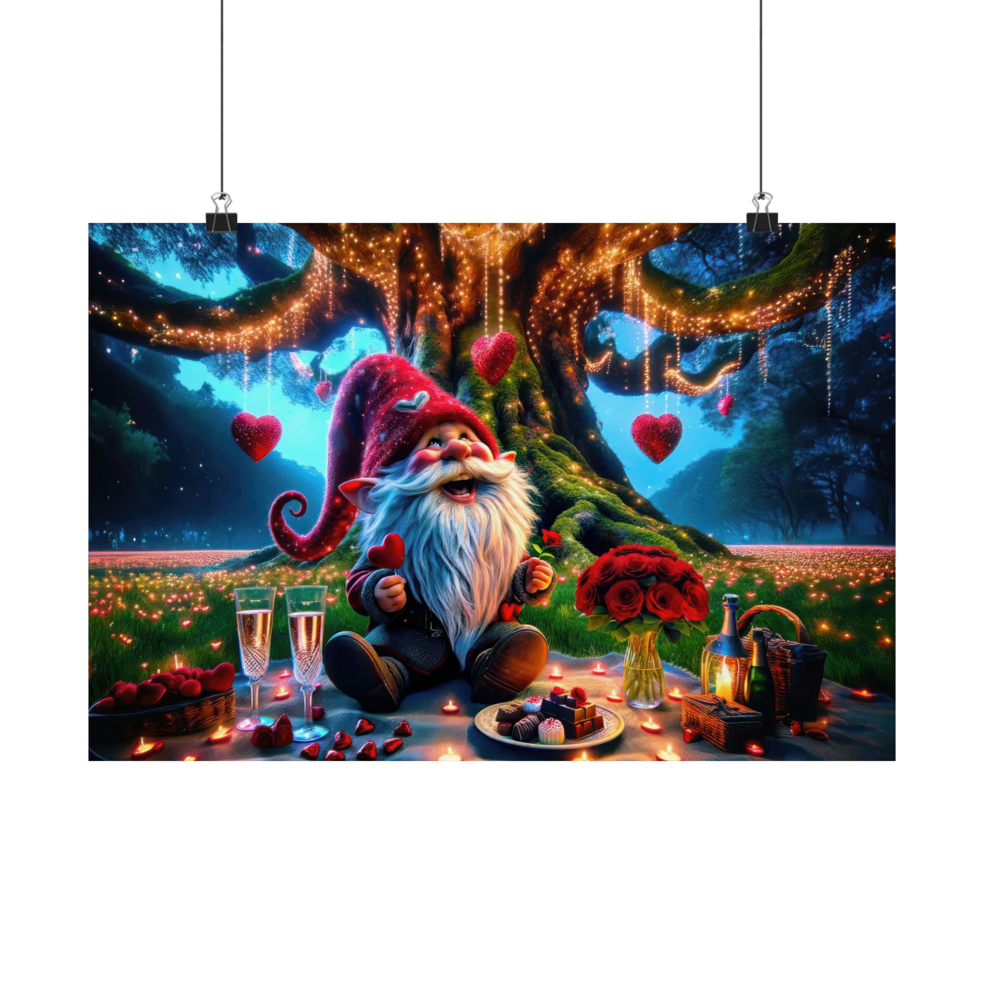 Valentine's with the Whimsical Forest Gnome Poster