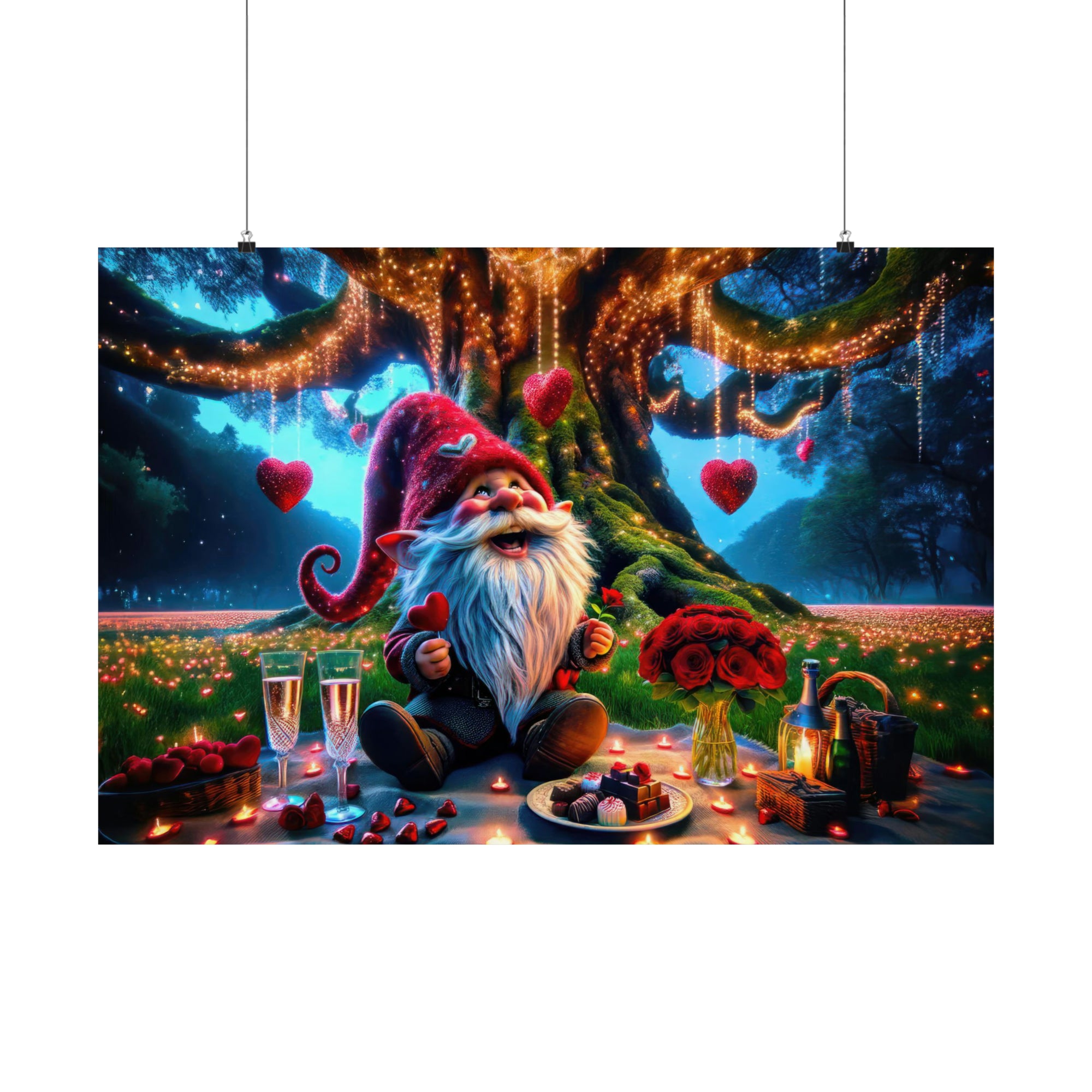 Valentine's with the Whimsical Forest Gnome Poster