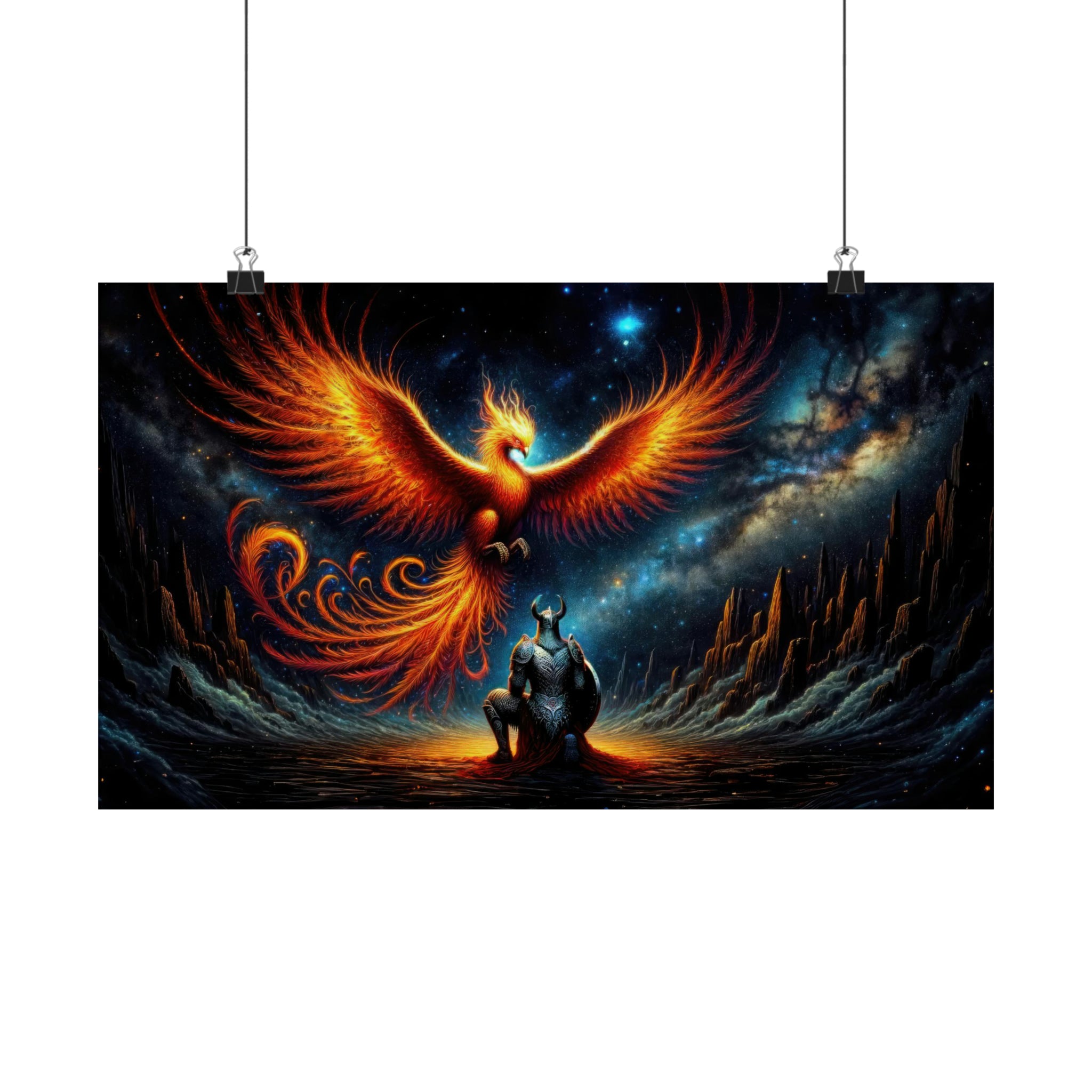 El Renacimiento Cósmico del Fénix y el Observador Póster