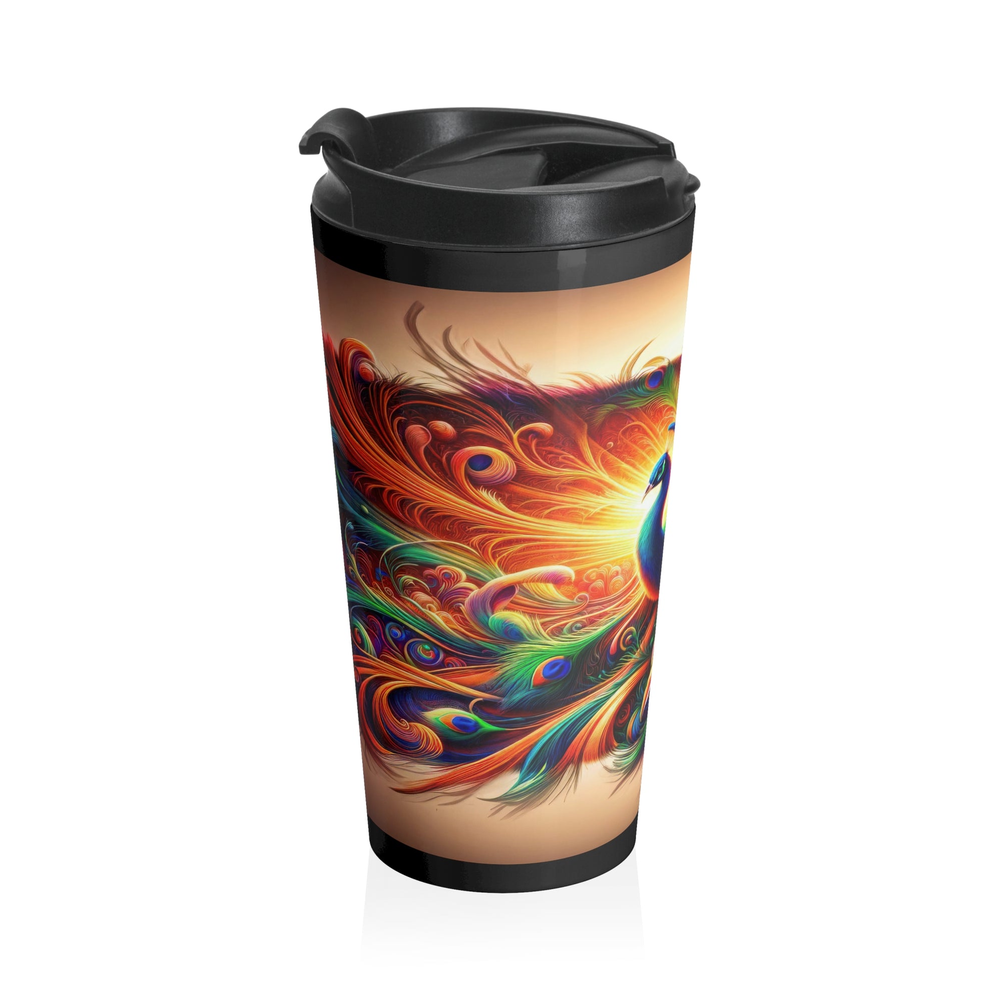 Cosmic Feather Fusion Travel Mug