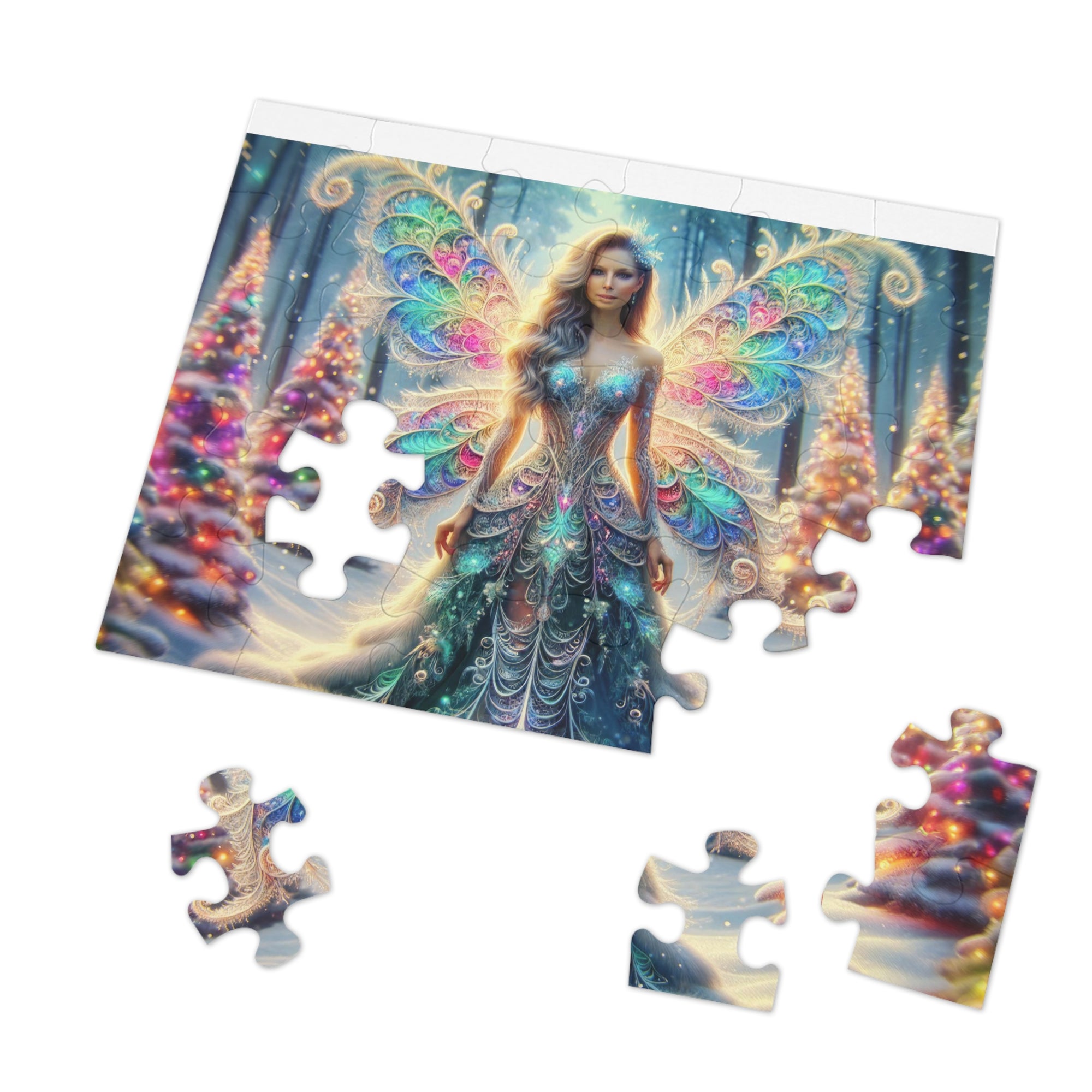 Enchanted Fractal Frost Jigsaw Puzzle