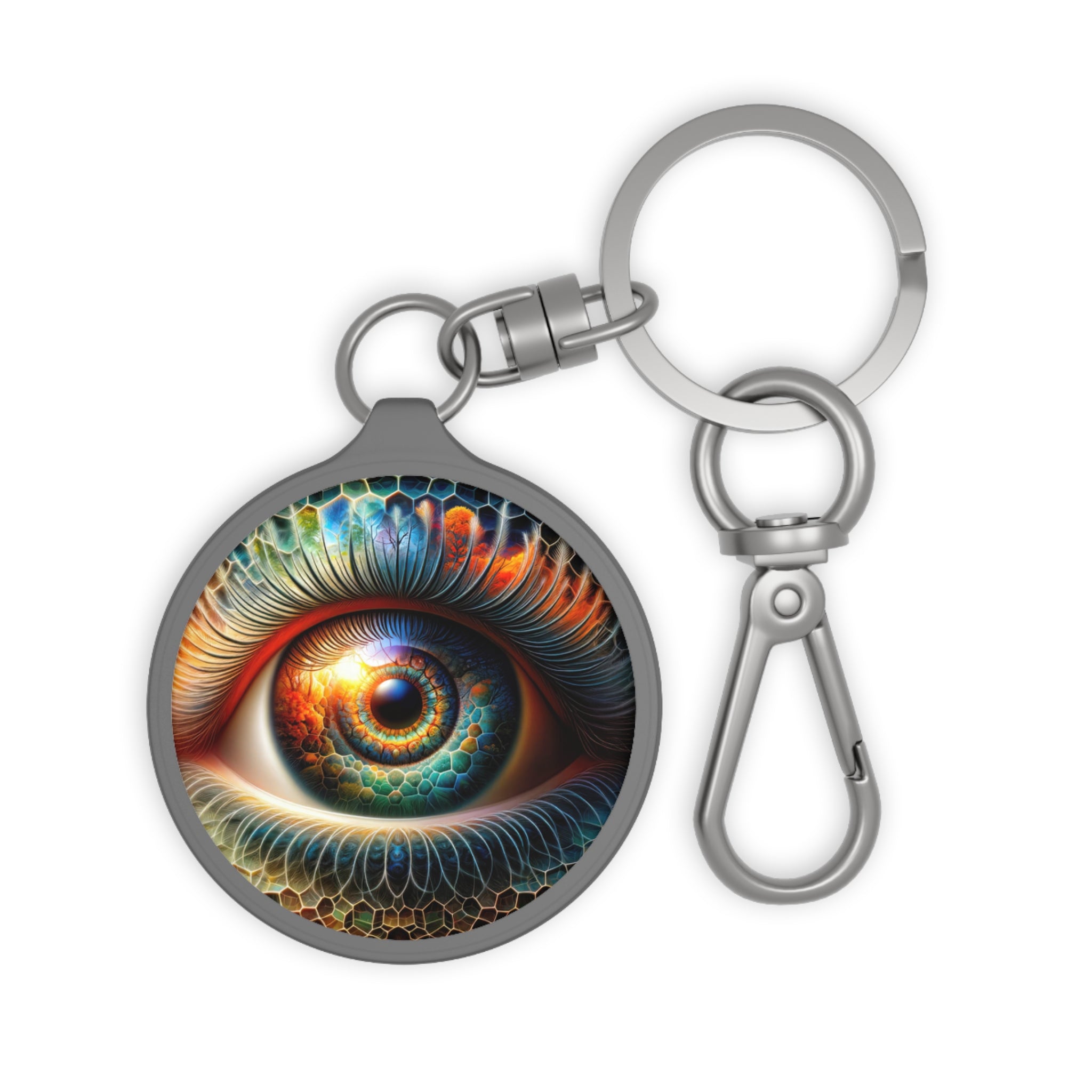 A Kaleidoscope Vision Keyring Tag