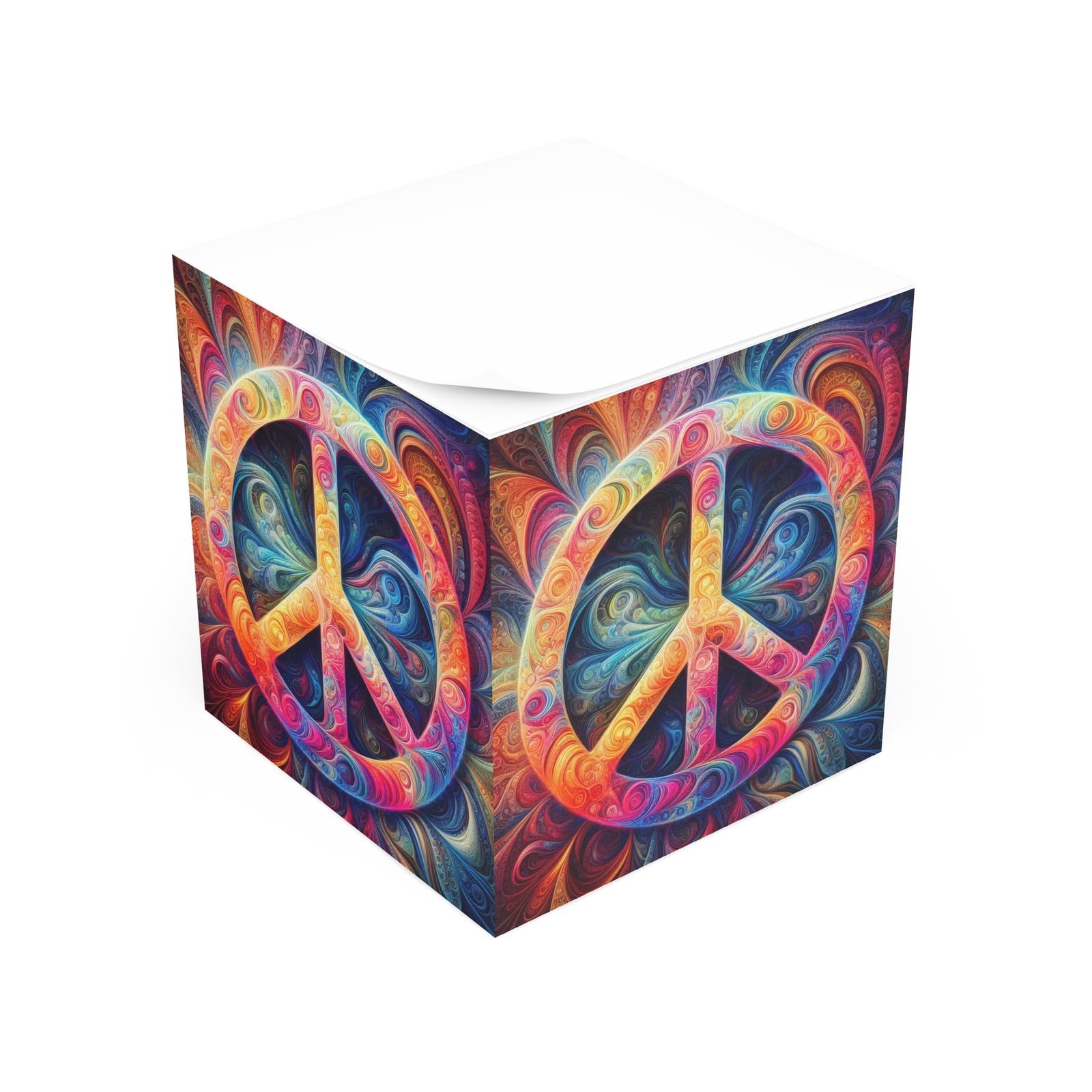 Kaleidoscopic Peace Note Cube