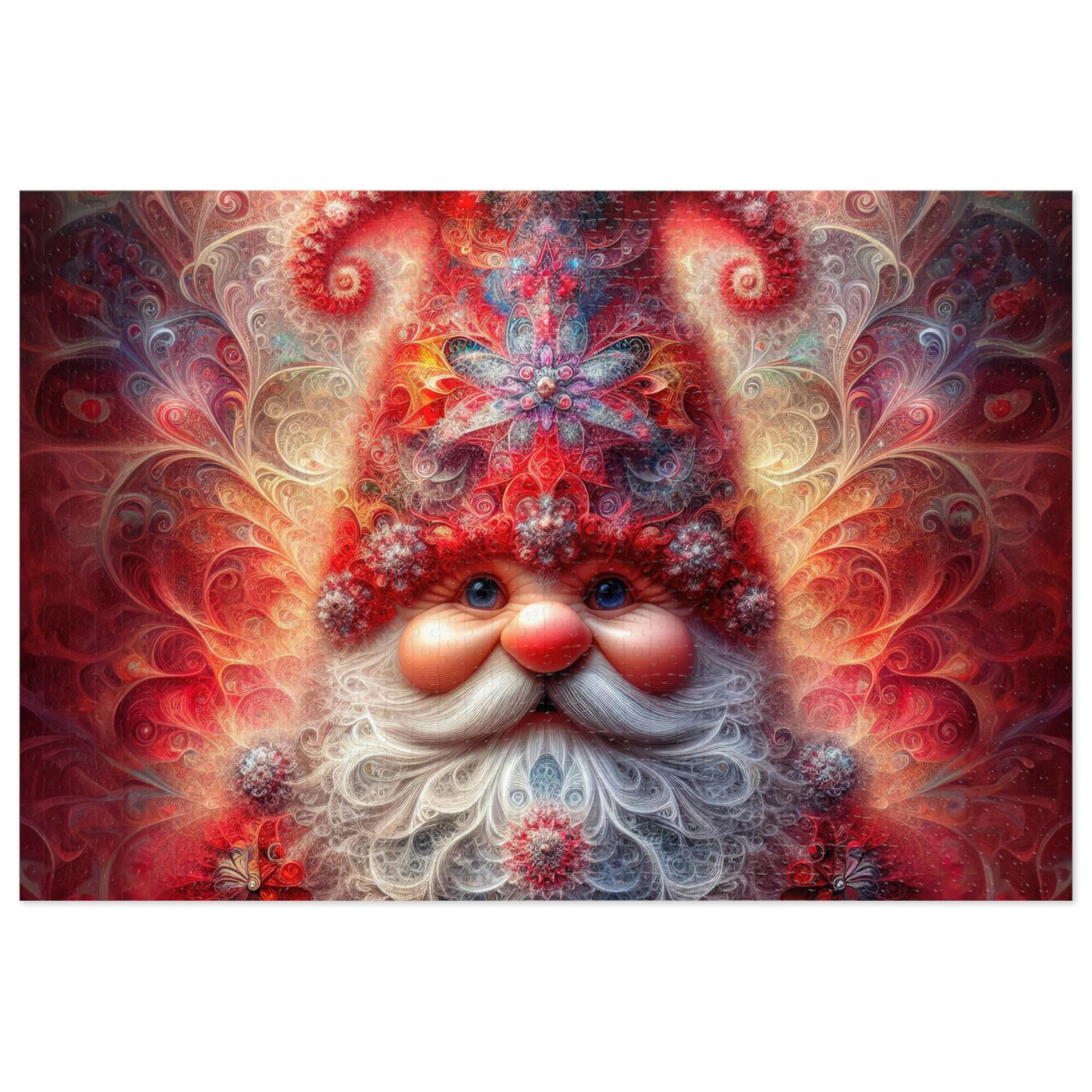 Fractal Saint of Winter Whimsy Jigsaw Puzzle