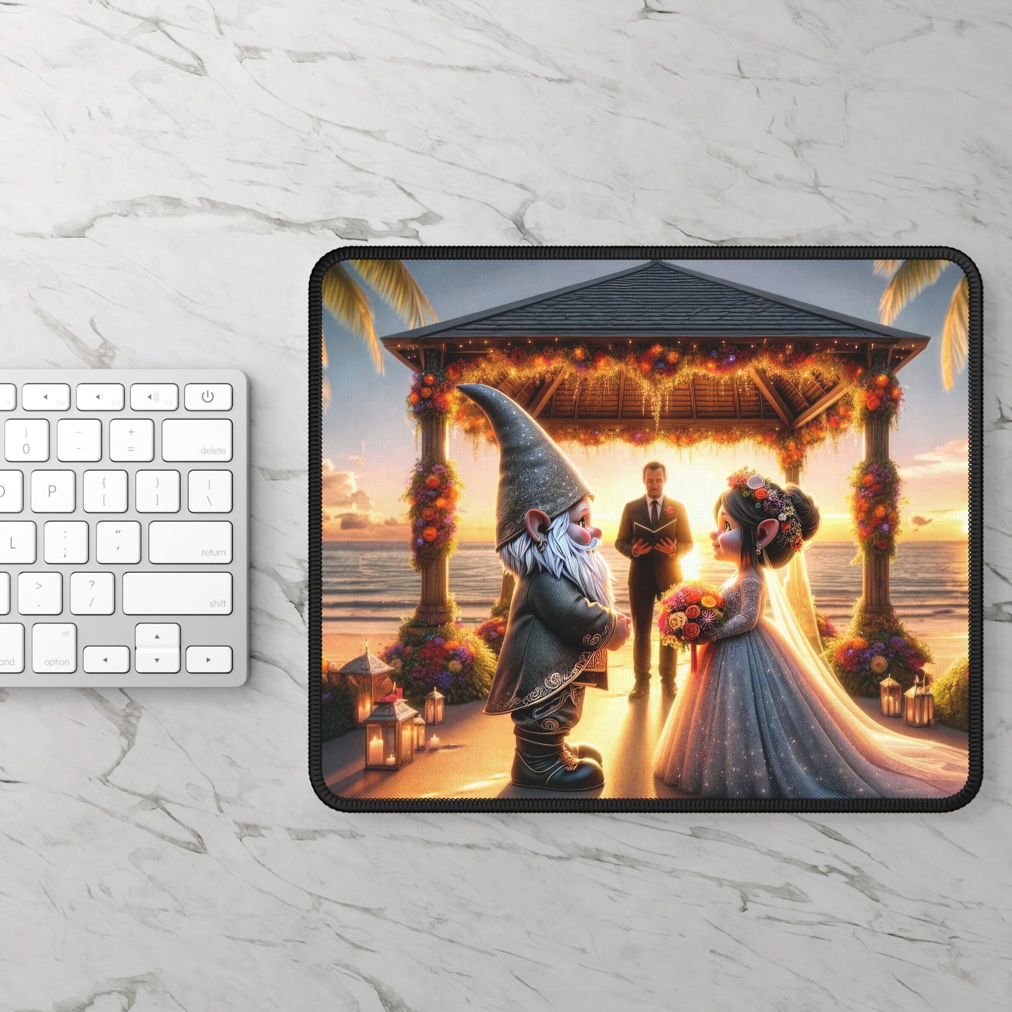 Tapis de souris de jeu Elara et Finn's Seaside Promise
