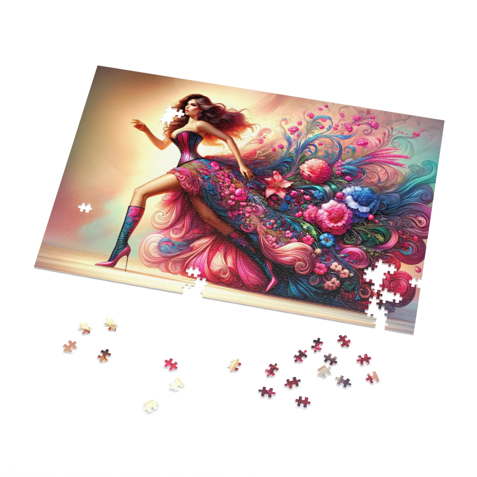 Floral Elegance in Motion Jigsaw Puzzle