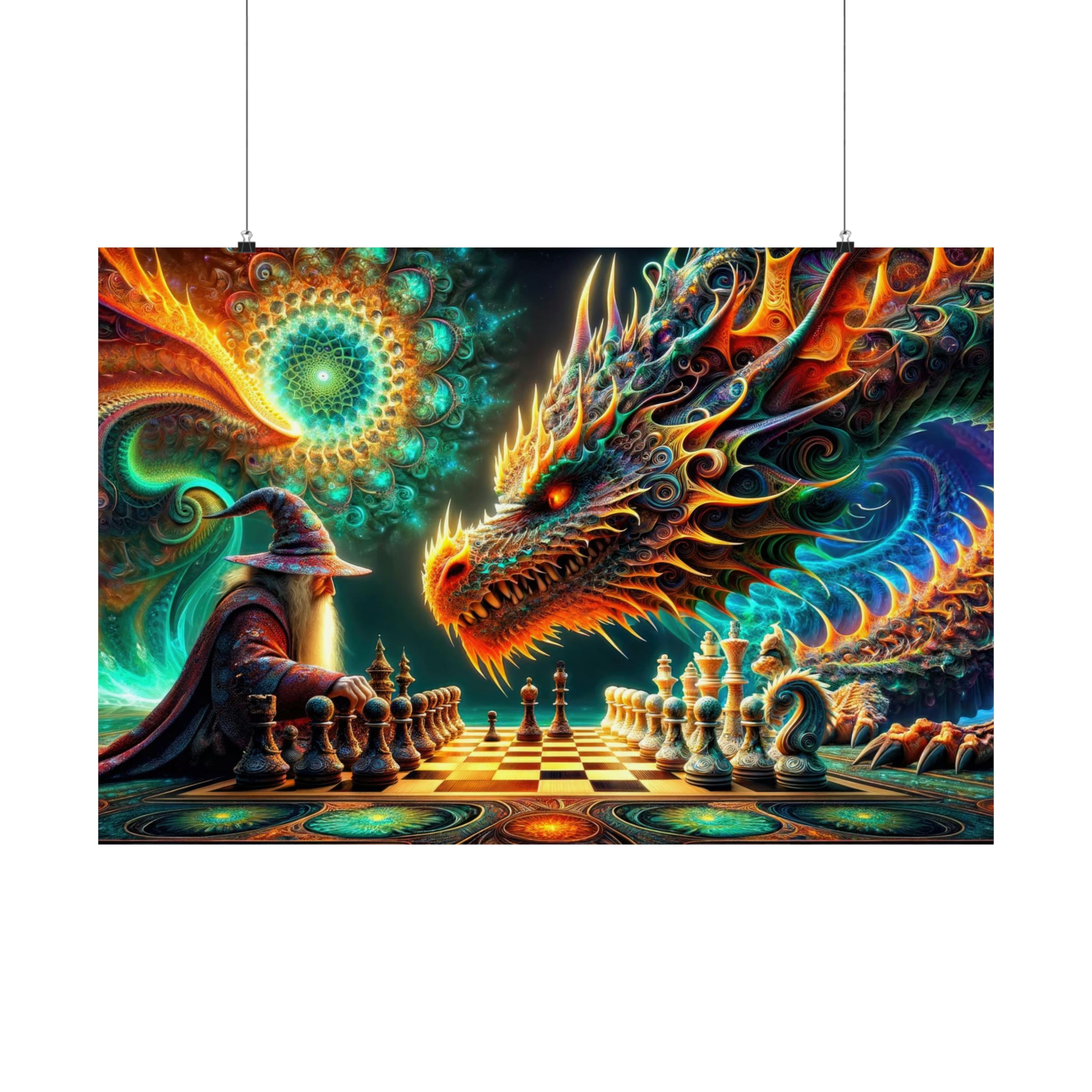 Échec et mat du dragon cosmique Poster