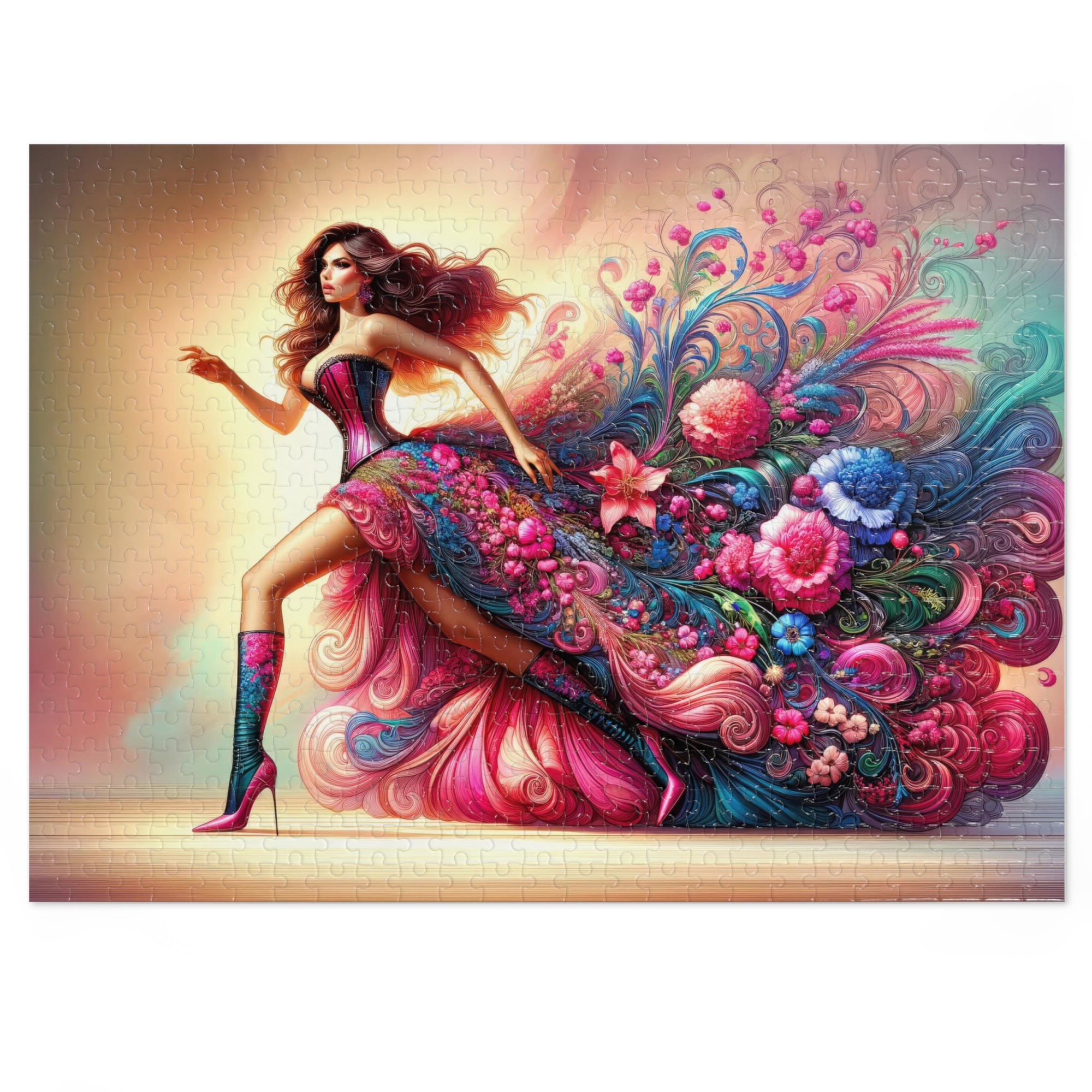 Floral Elegance in Motion Jigsaw Puzzle