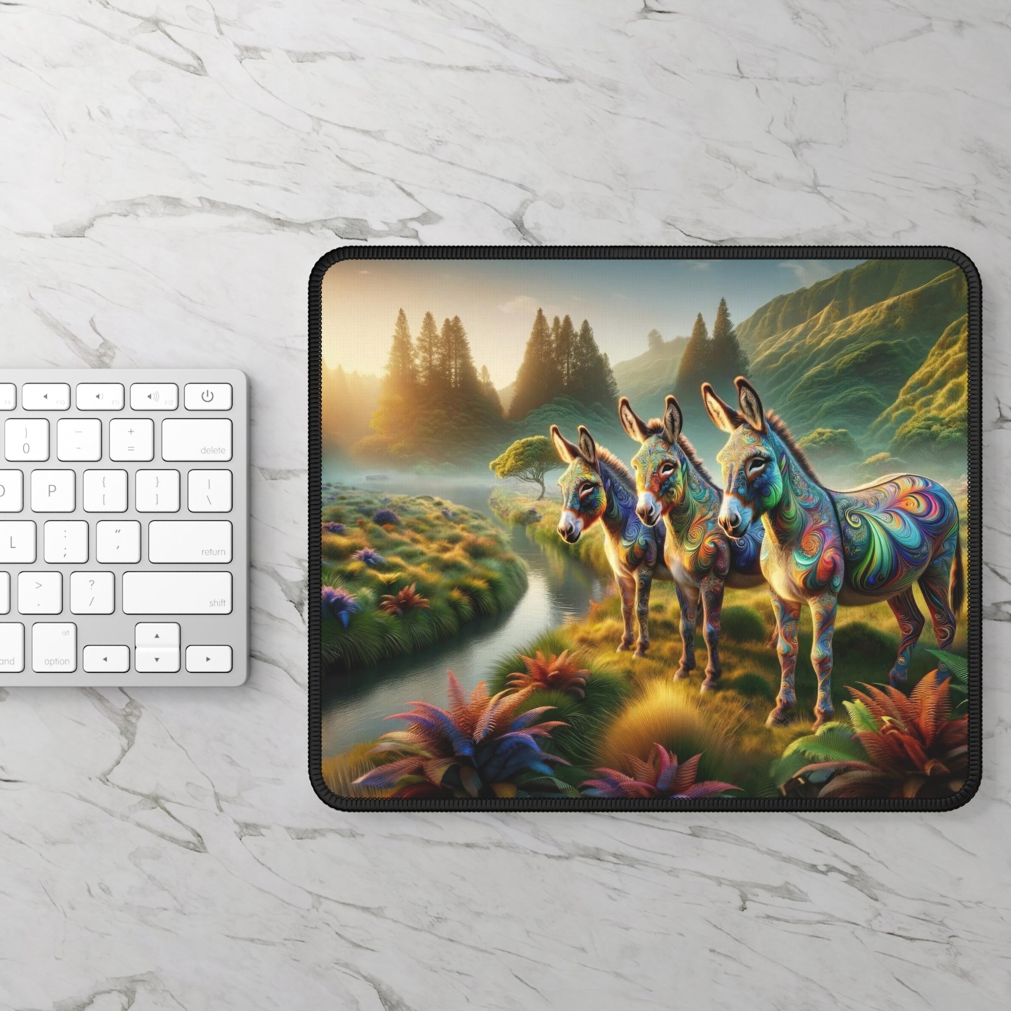 Le tapis de souris de jeu Les ânes enchantés