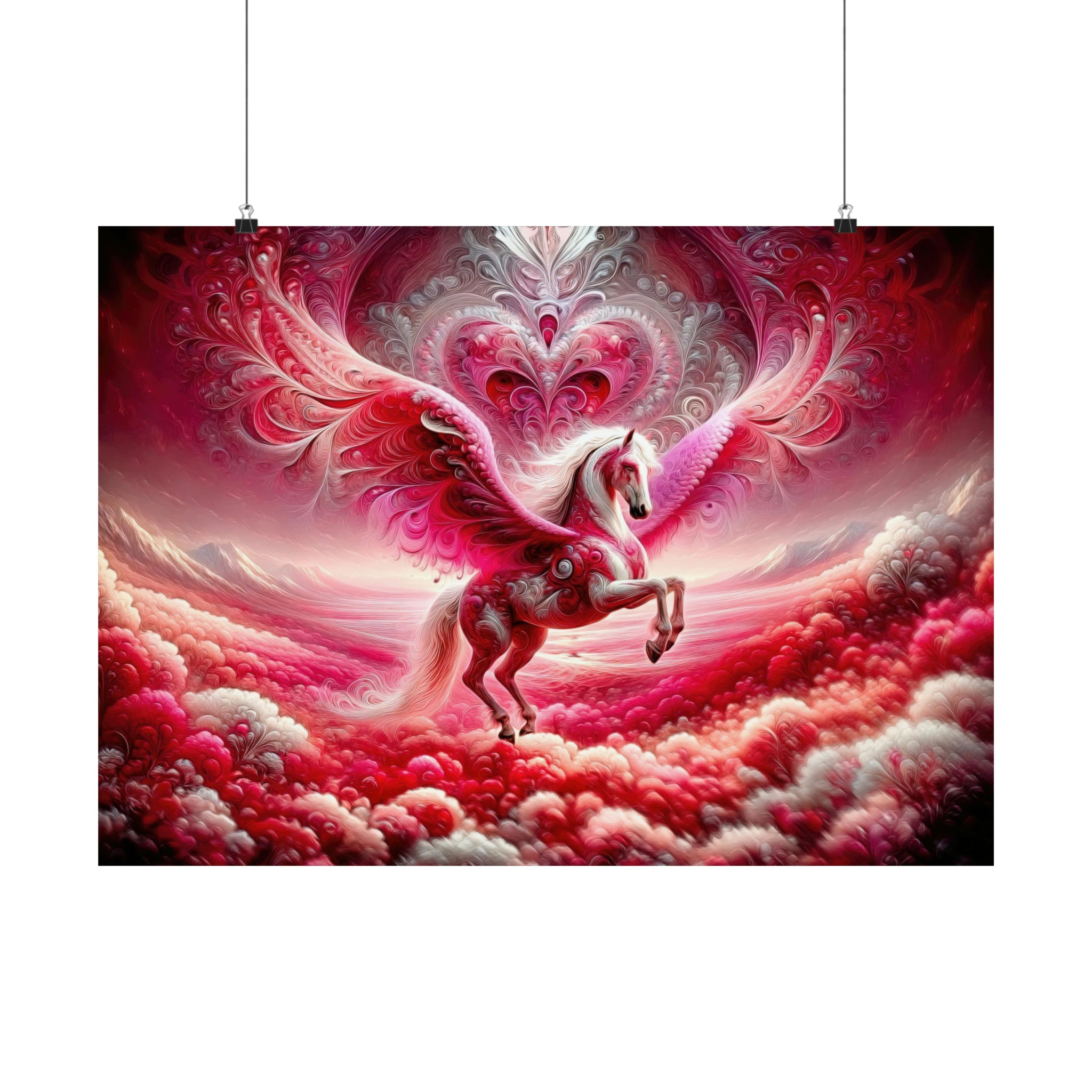 The Crimson Winged Pegasus Poster