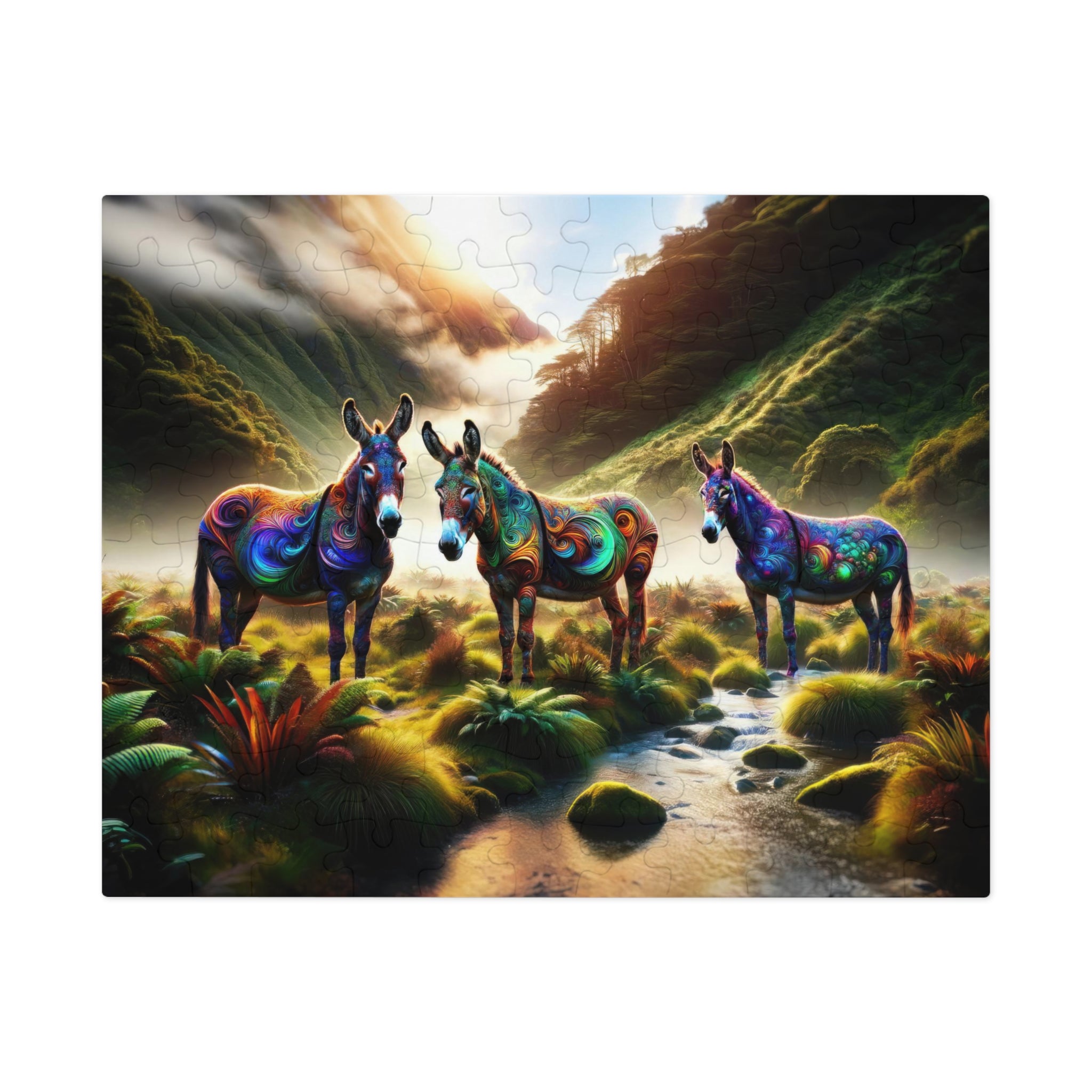 Donkeys of the Mystic Vale Jigsaw Puzzle