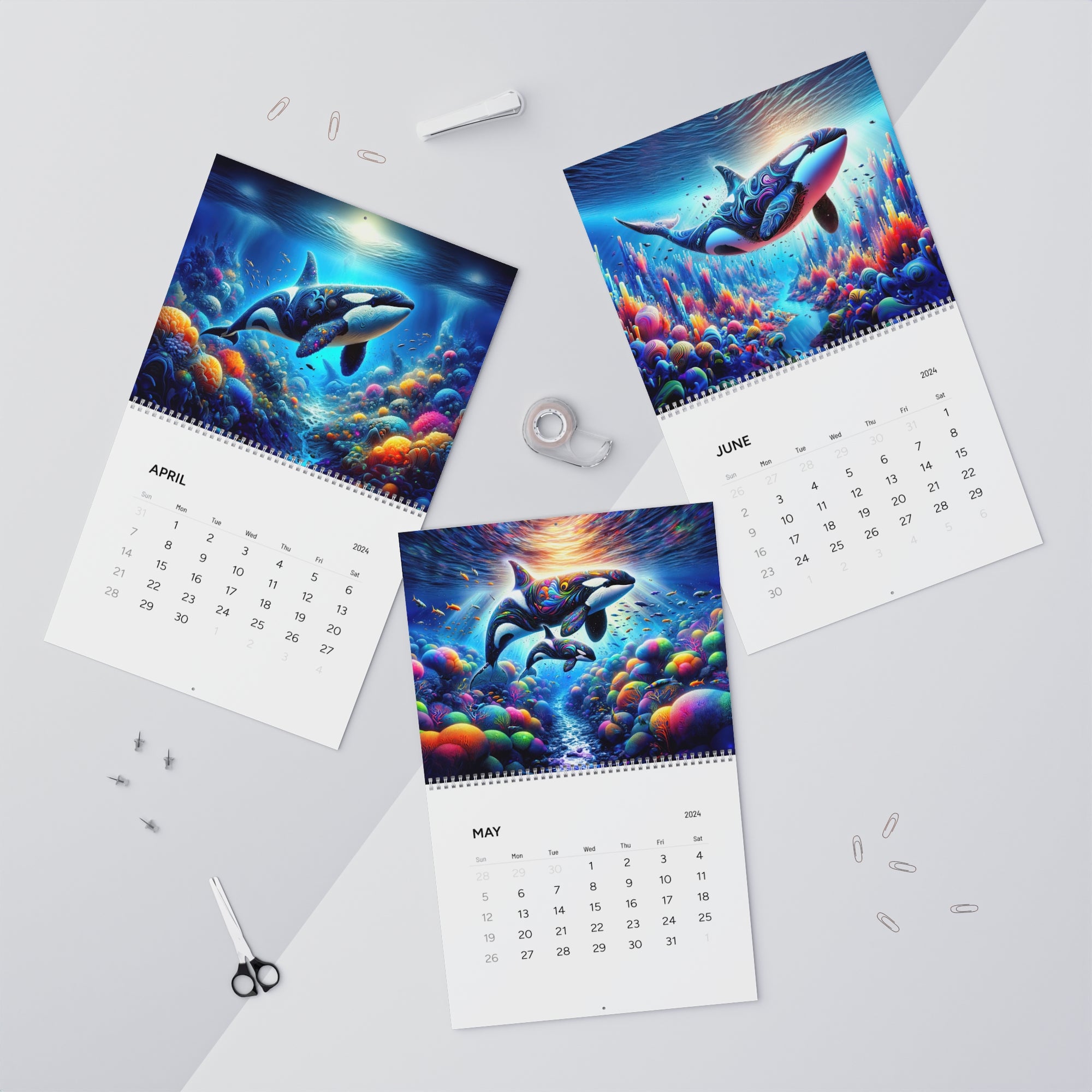 Orcas of Imagination Calendar (2024)