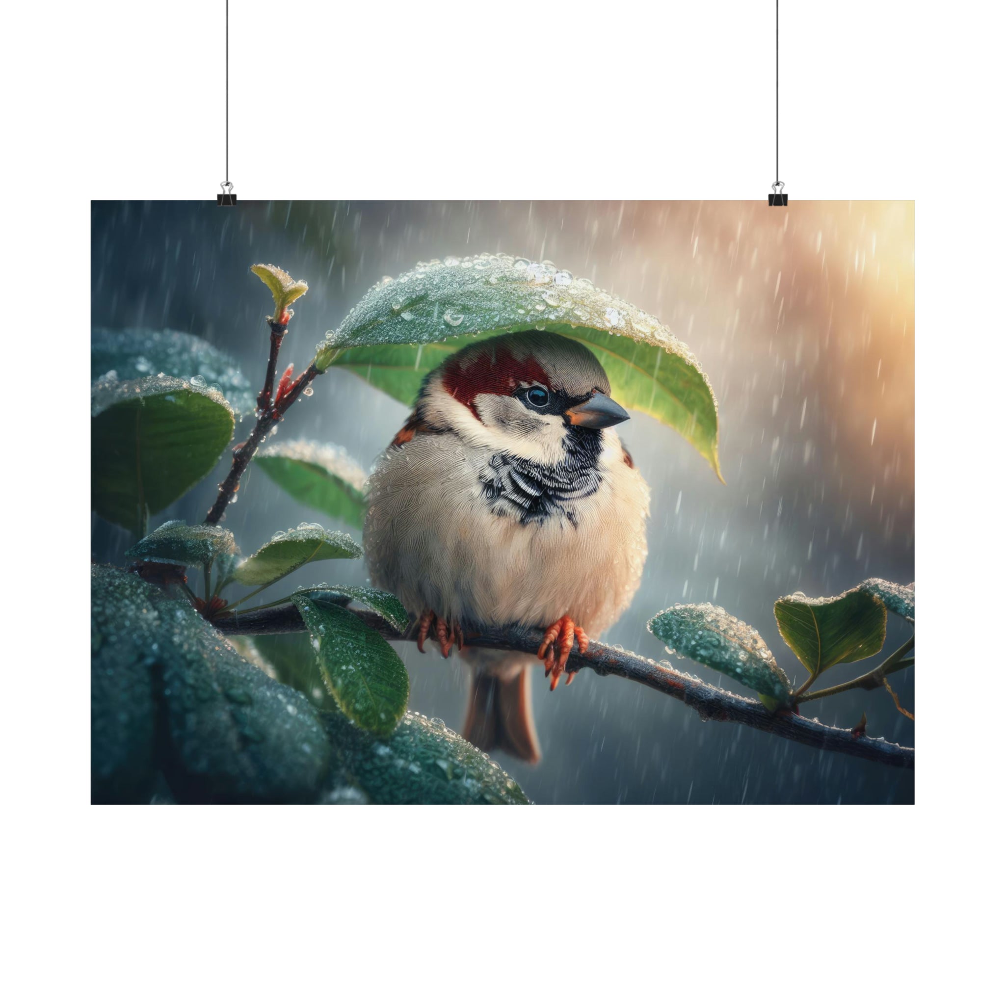 Refuge pluvieux de Sparrow Poster