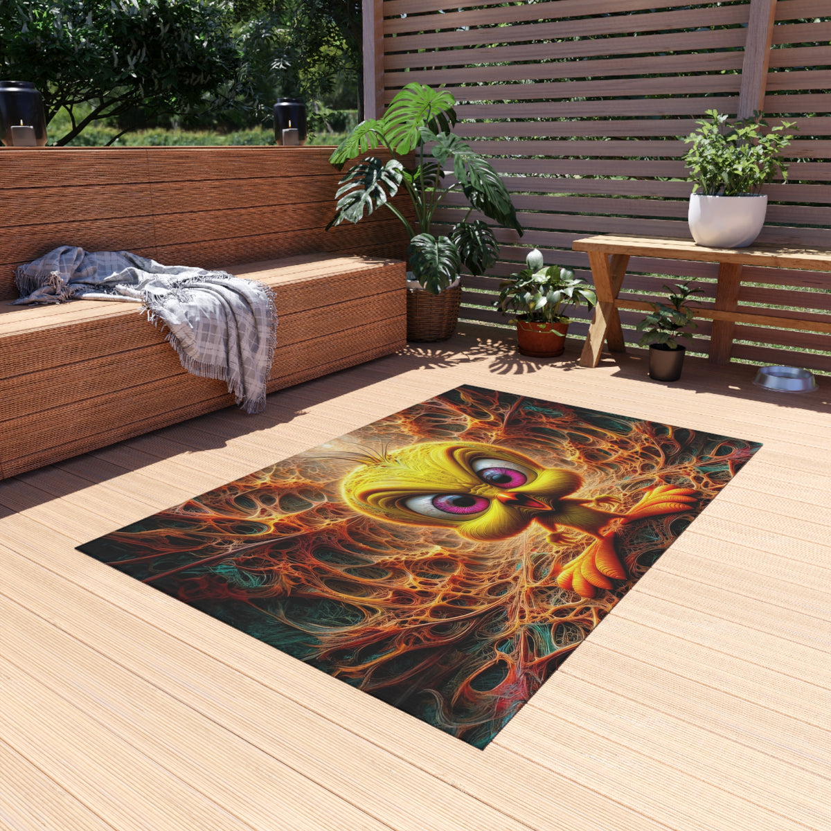 Dynamic Rugs Tweety Collection The Malevolent Mirth of Twisted Tweety Outdoor Rug – Unfocussed ...