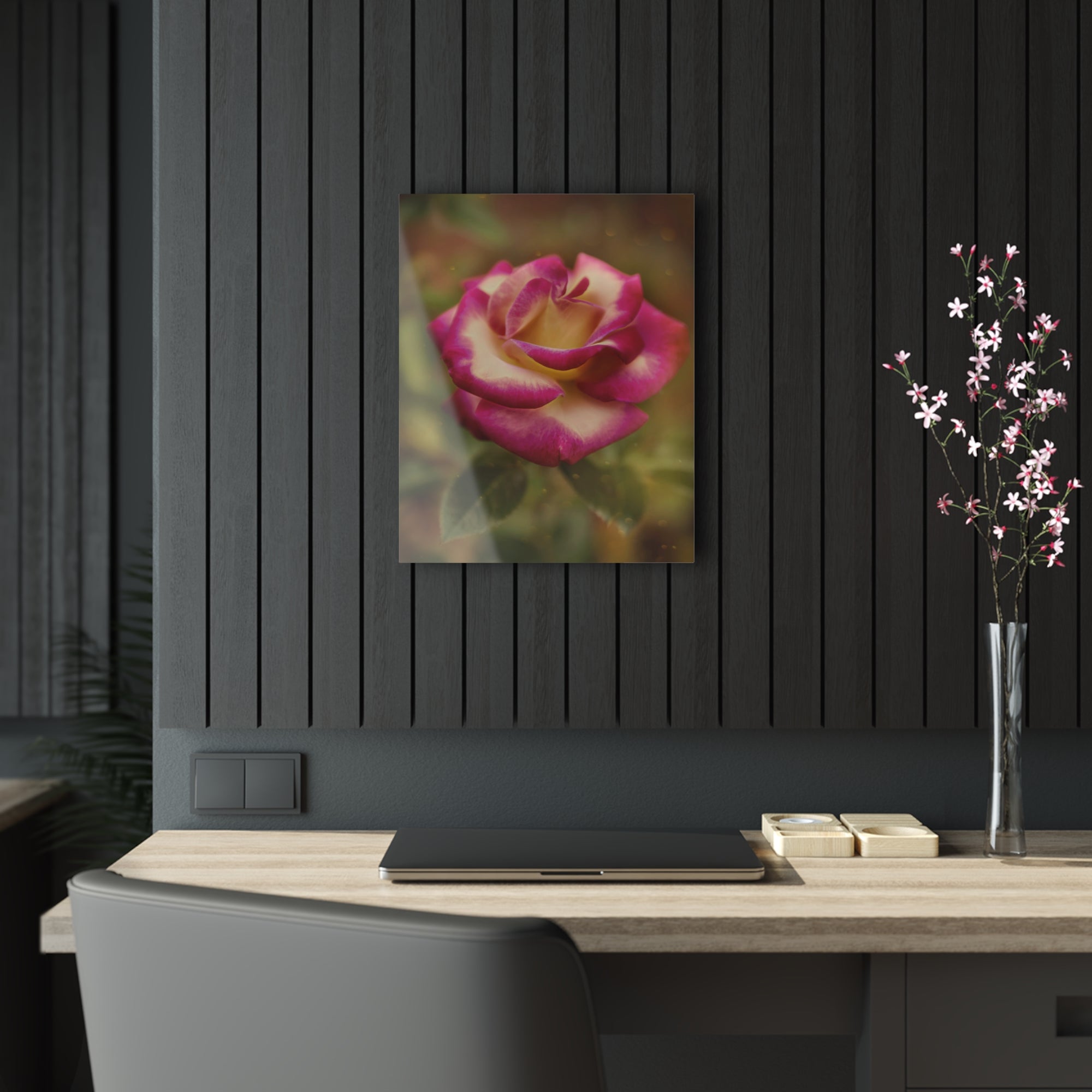 Impression sur Acrylique sur Acrylique Rose d'octobre
