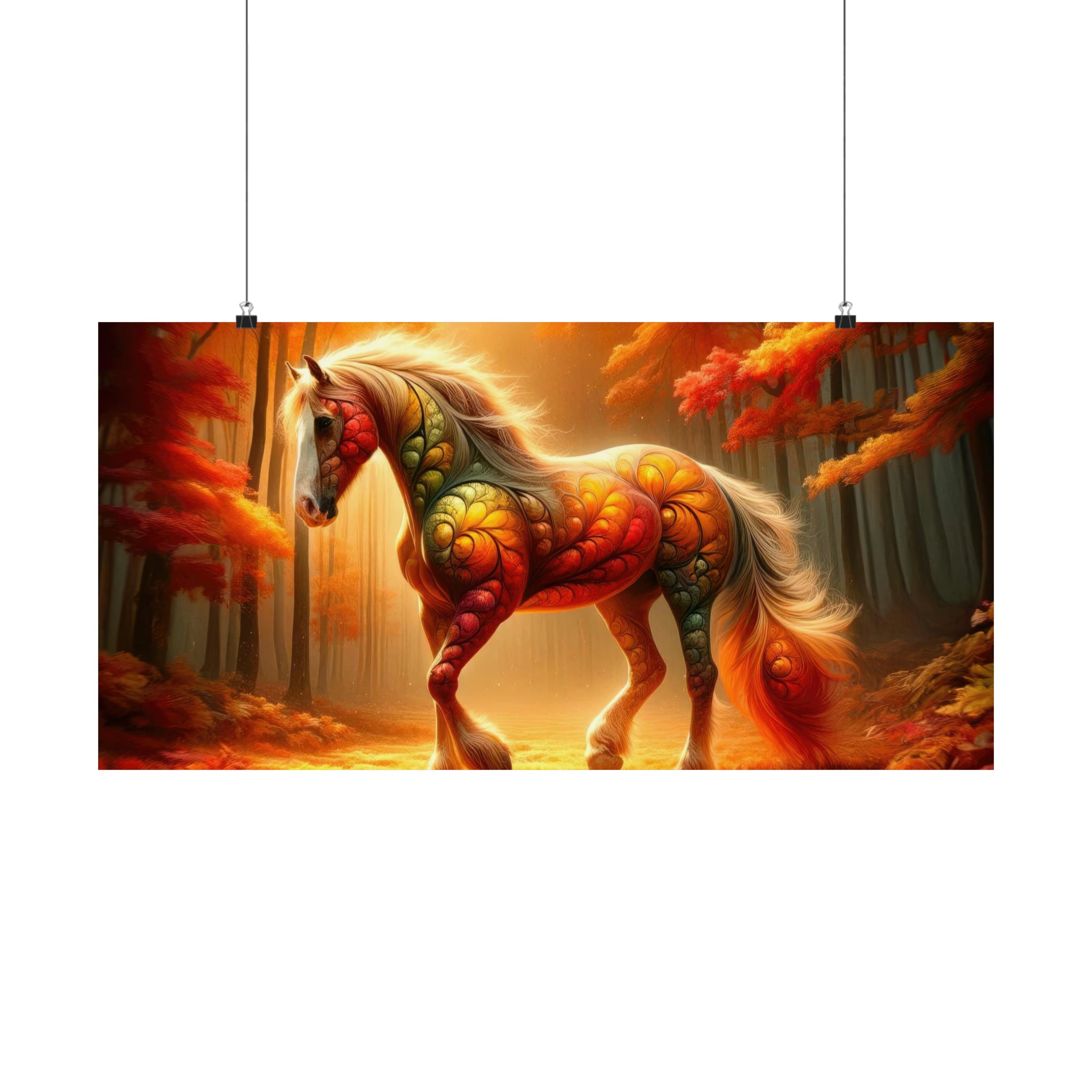 Autumn's Enchanted Steed Poster