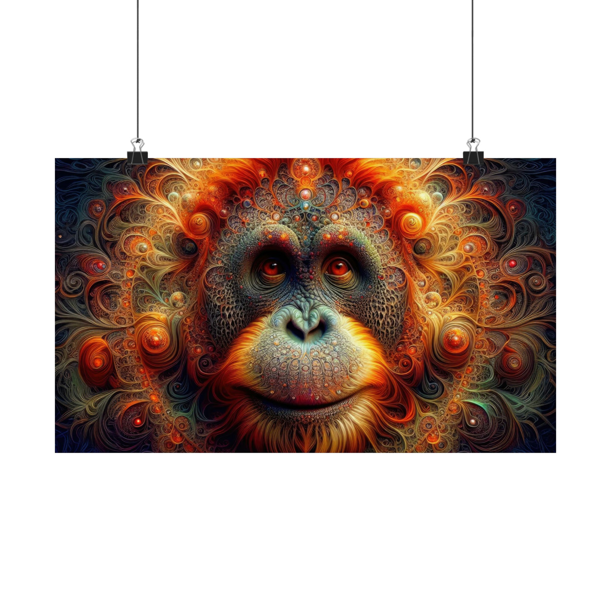 L'orang-outan fractal Poster