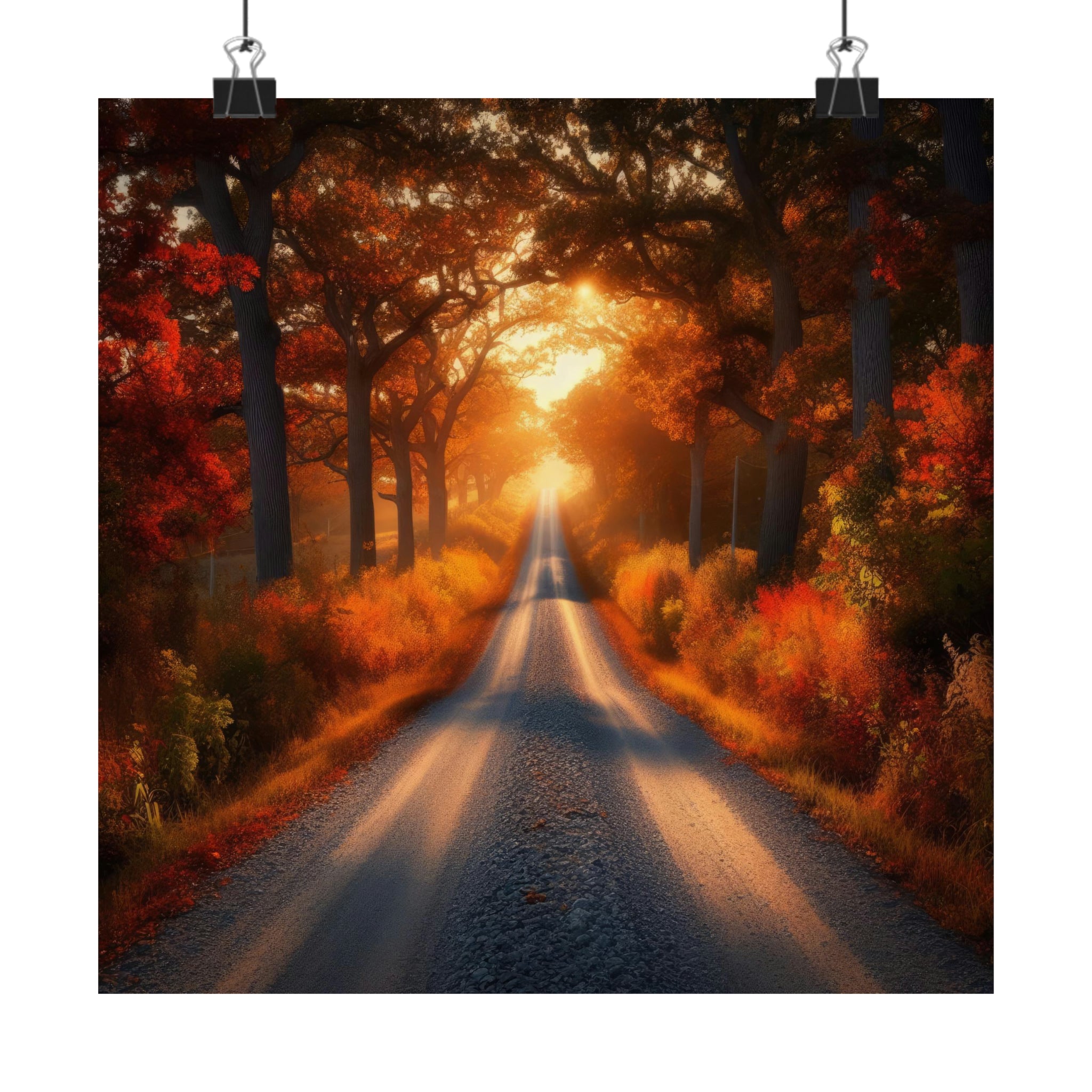 Le sentier doré de l'automne Poster